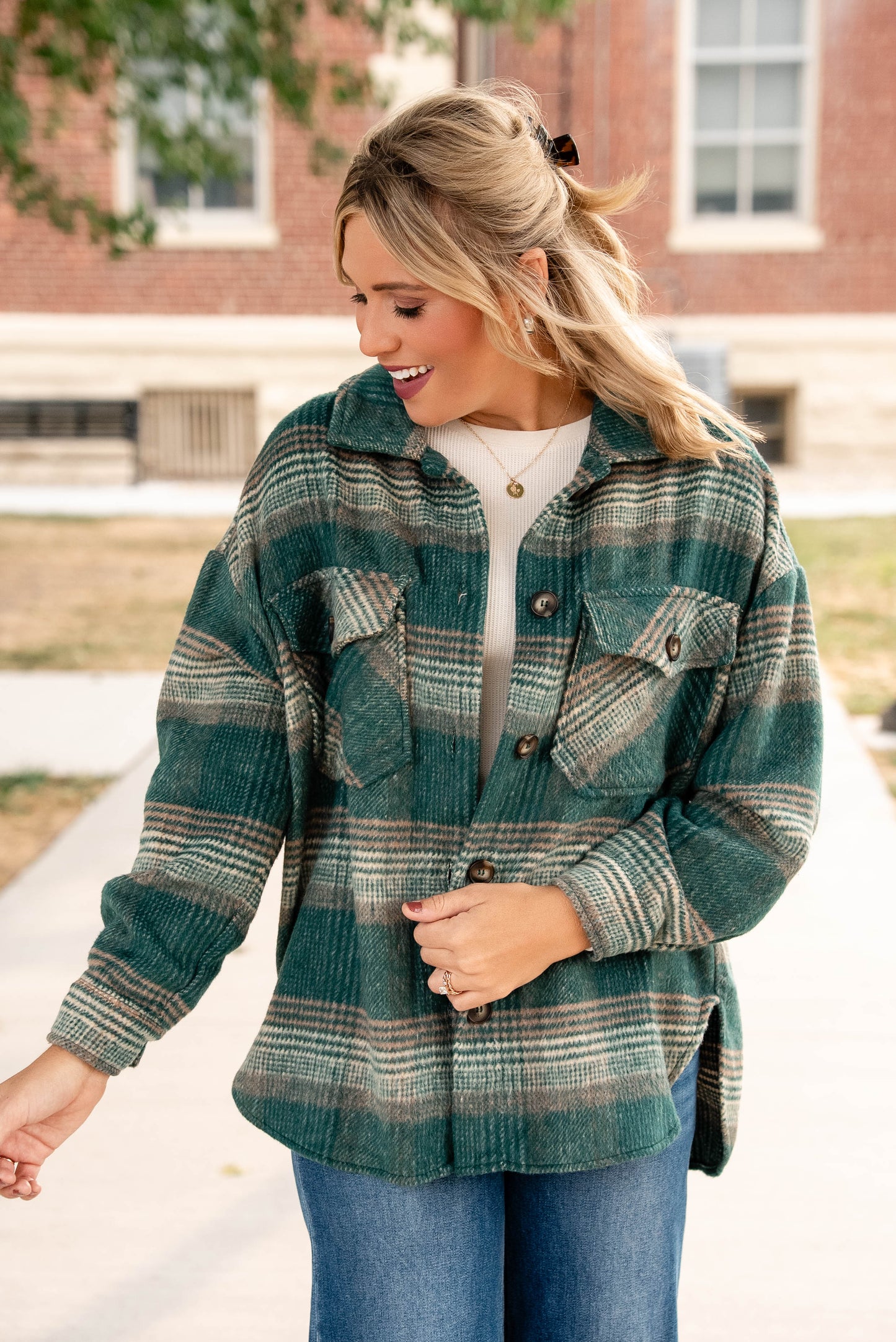 Everleigh Brushed Plaid Shacket
