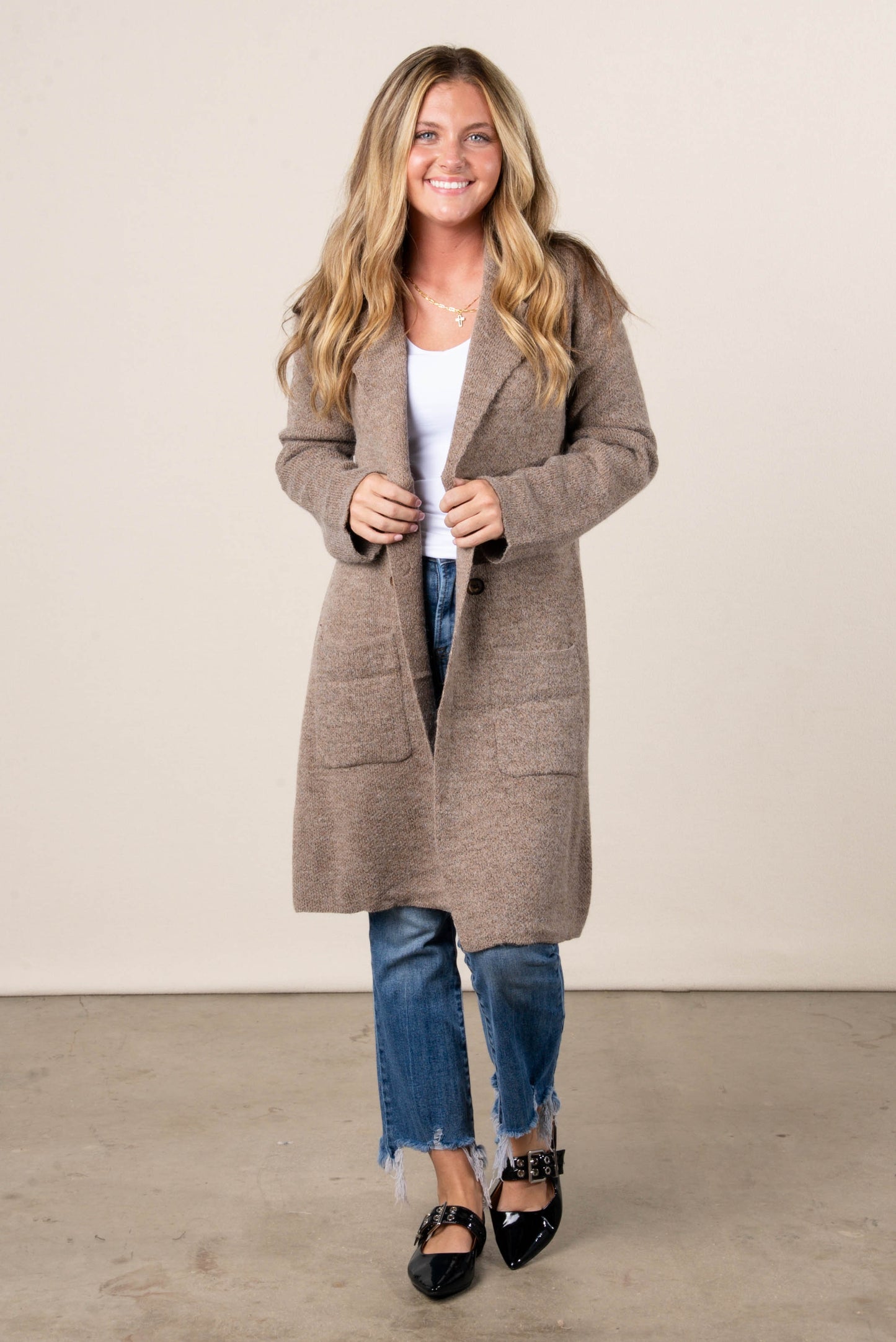Sofia Double Breasted Sweater Coat