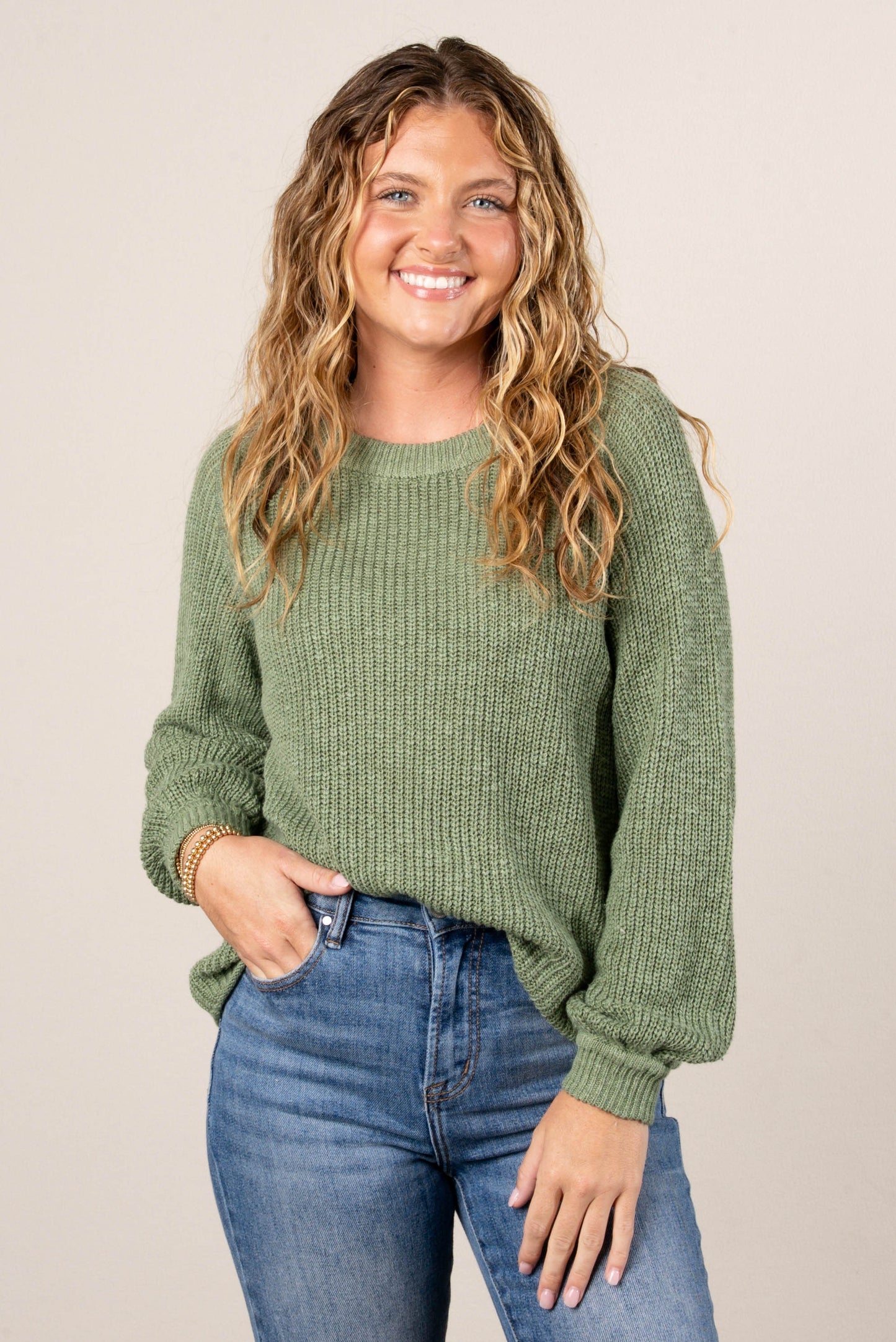 Carrie Marled Knit Raglan Sweater