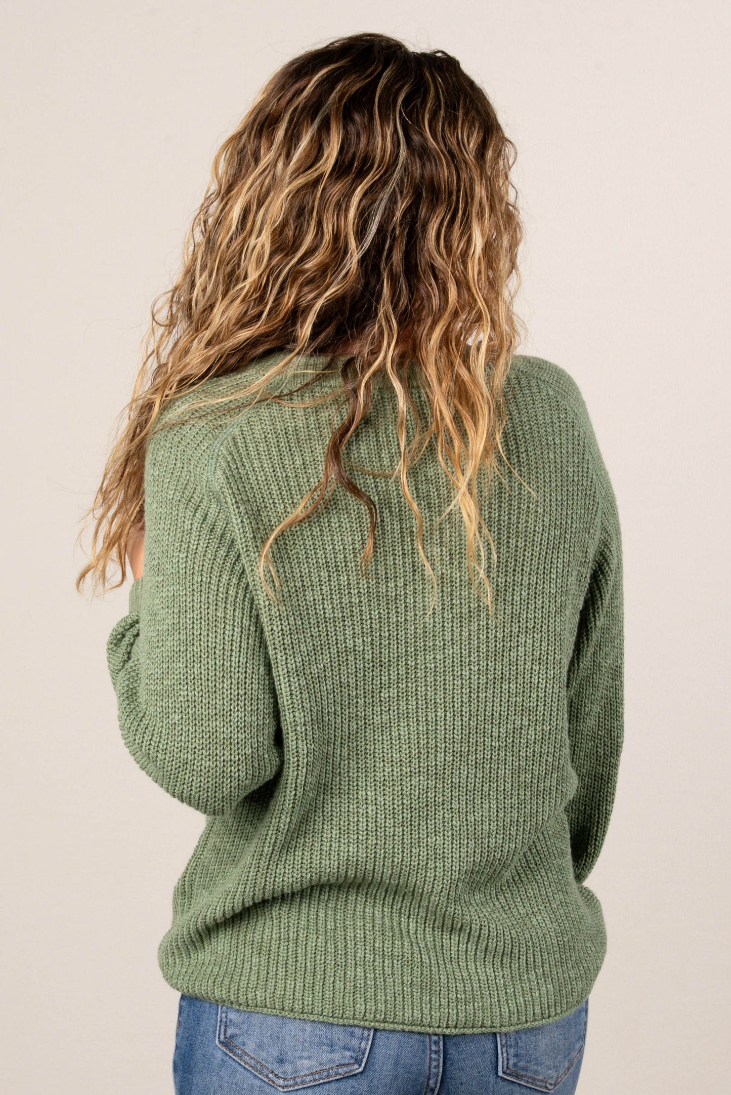 Carrie Marled Knit Raglan Sweater