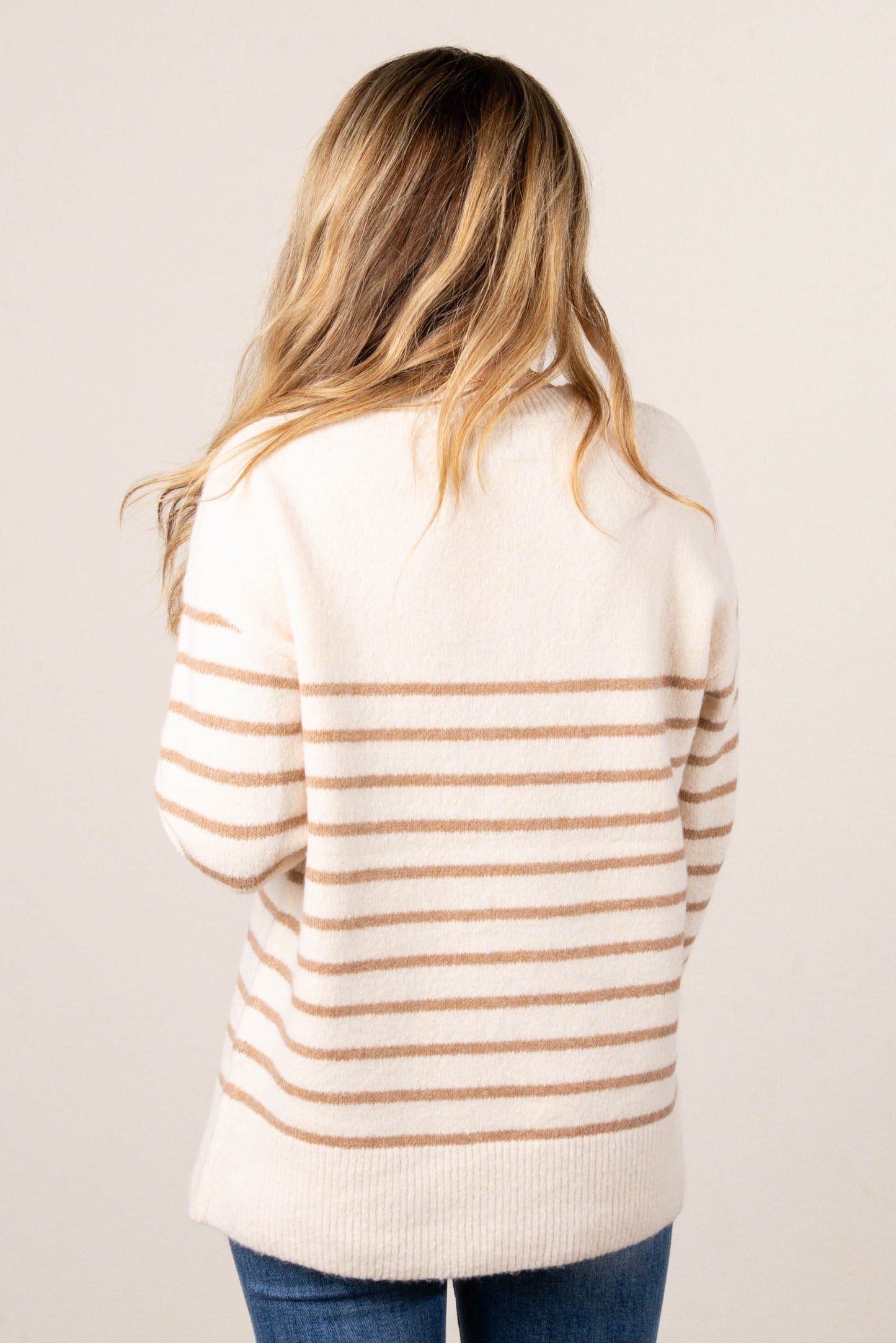 Serena Striped Drop Shoulder Sweater