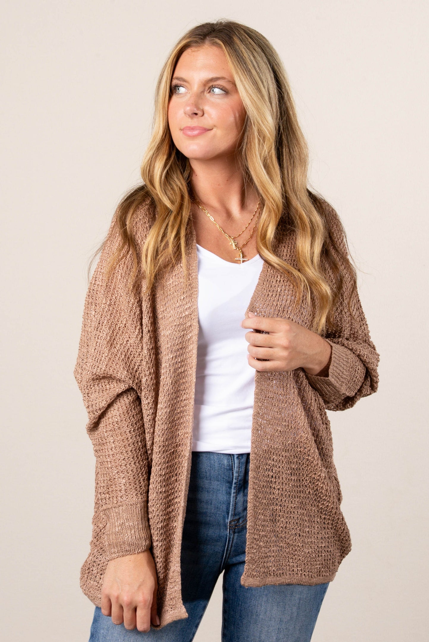 Annelise Waffle Knit Cardigan