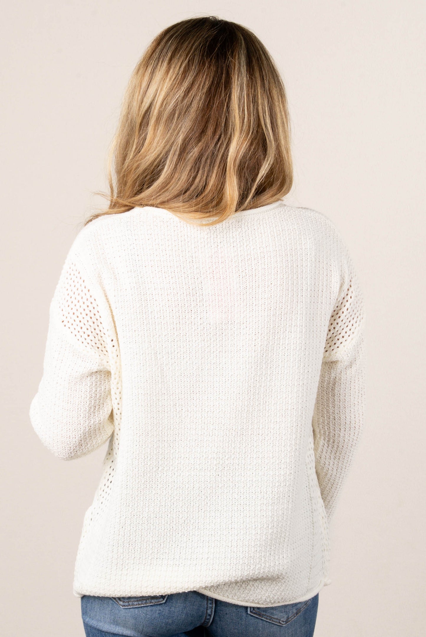 Delphine Mixed Knit Sweater