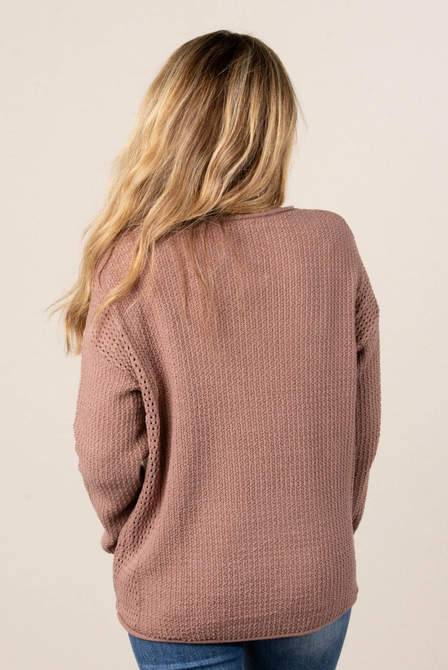 Delphine Mixed Knit Sweater