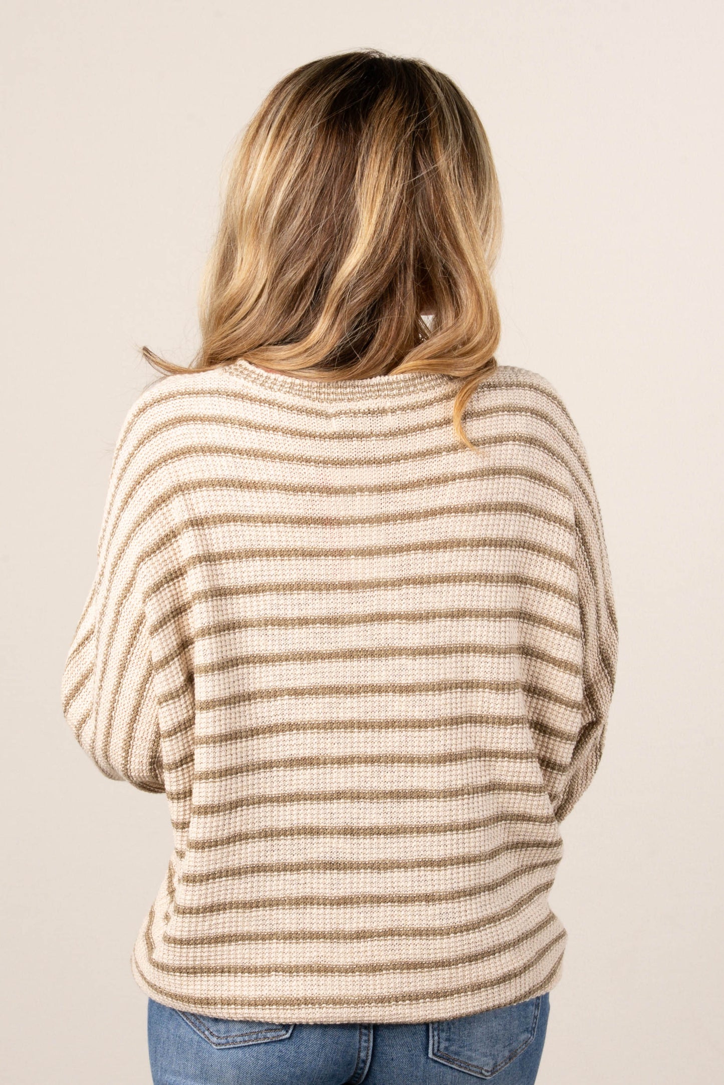 Daphne Striped Dolman Sweater