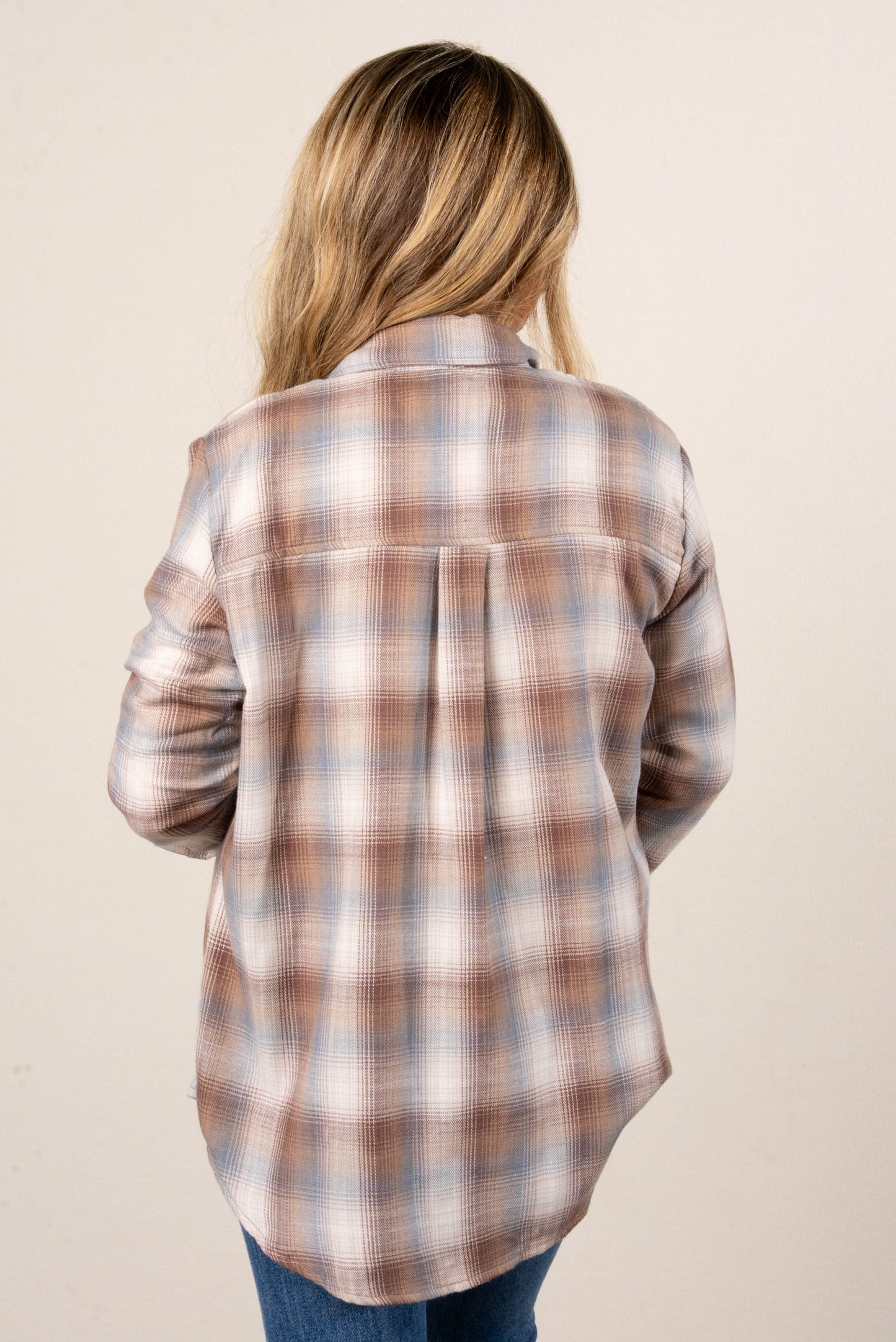 Laurel Plaid Hi-Lo Shirt