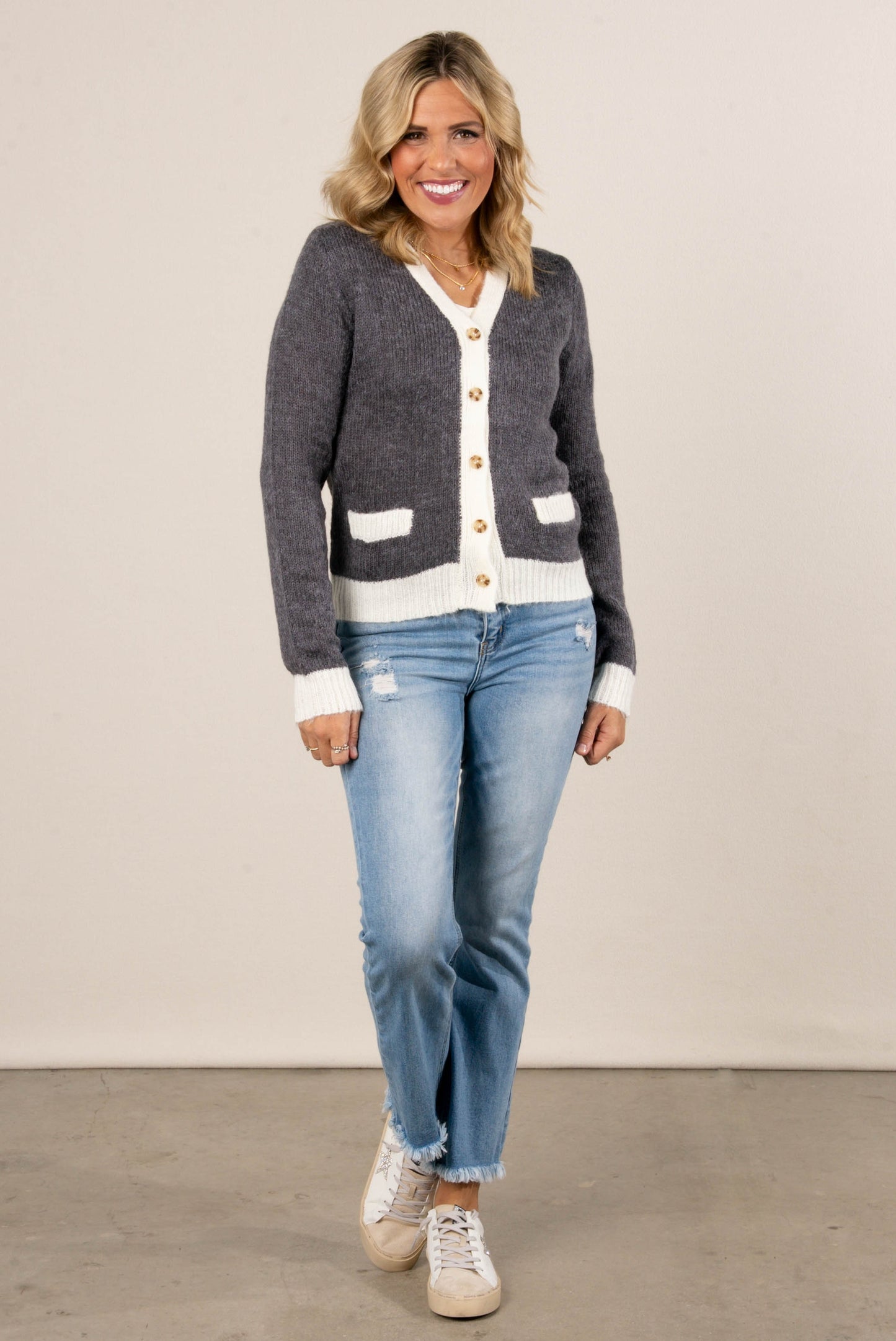 Renata Varsity Sweater Cardigan