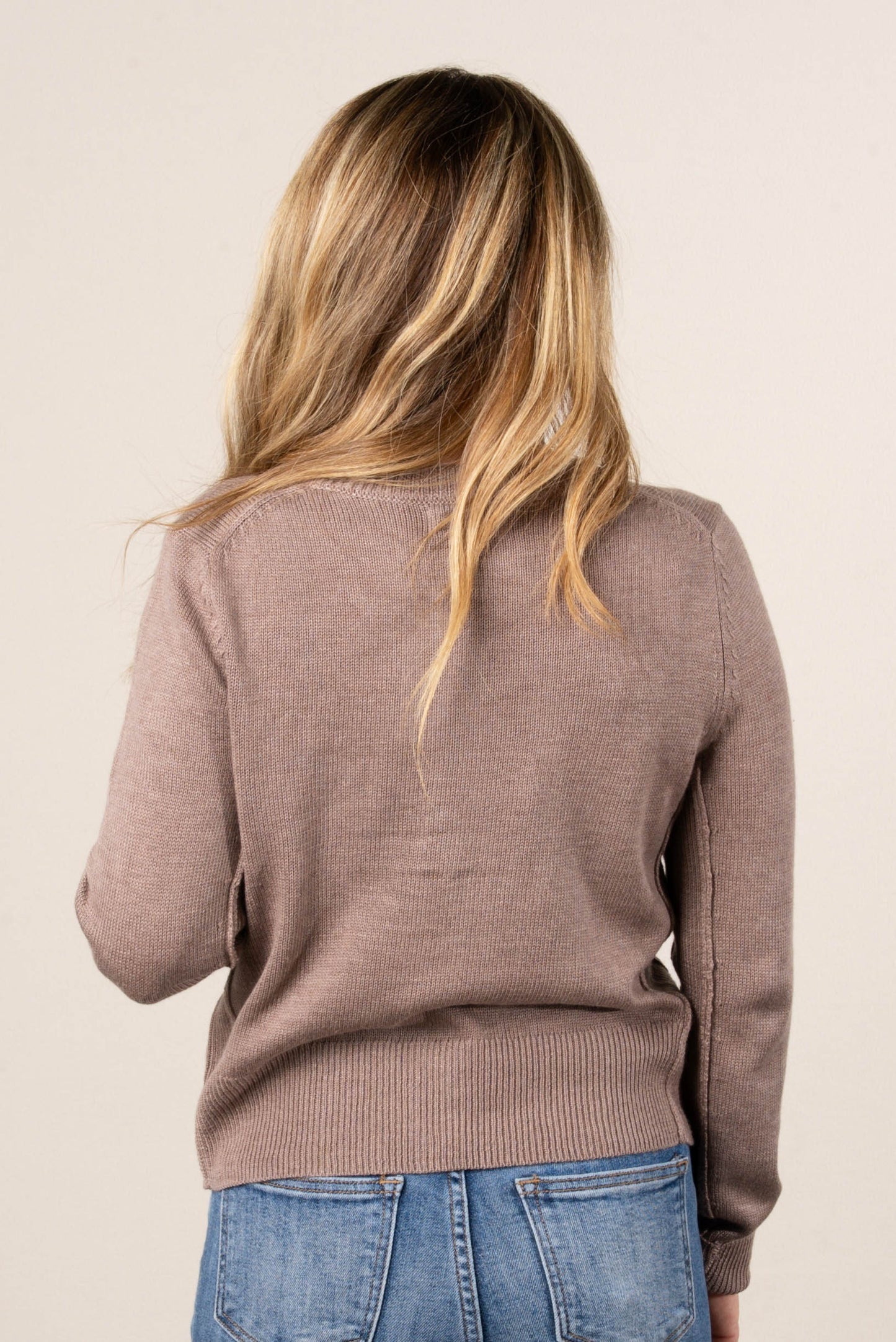 Riley Mixed Knit Sweater Cardigan