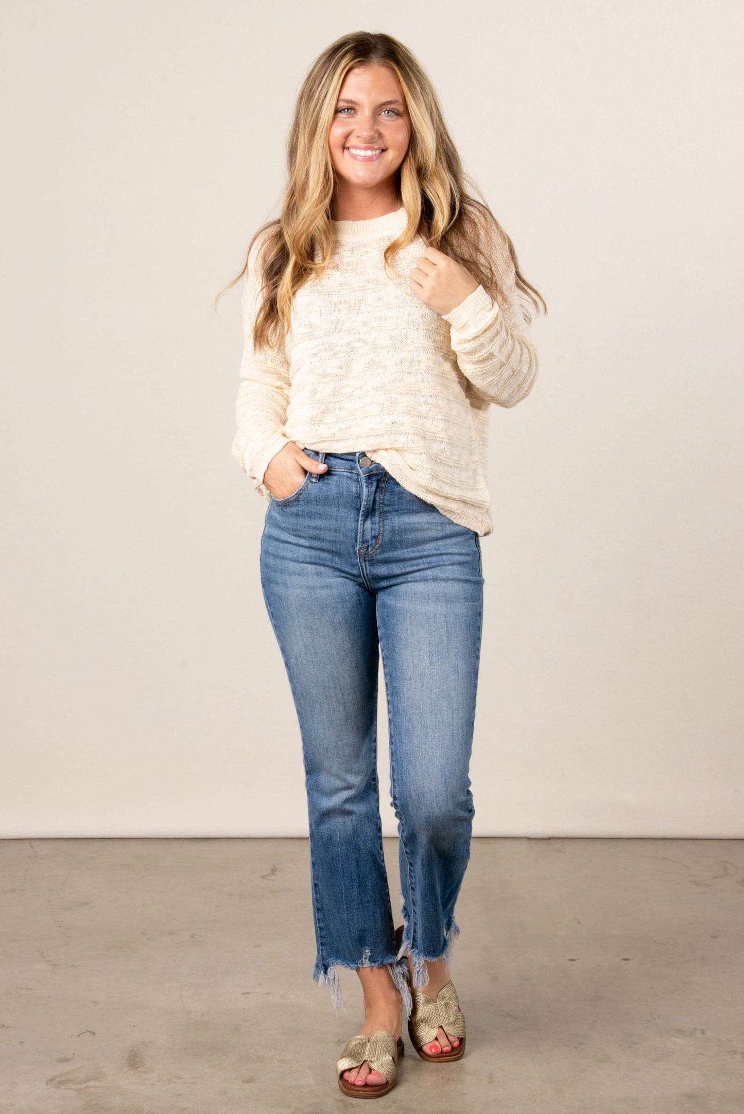 Camila Textured Stripe Sweater