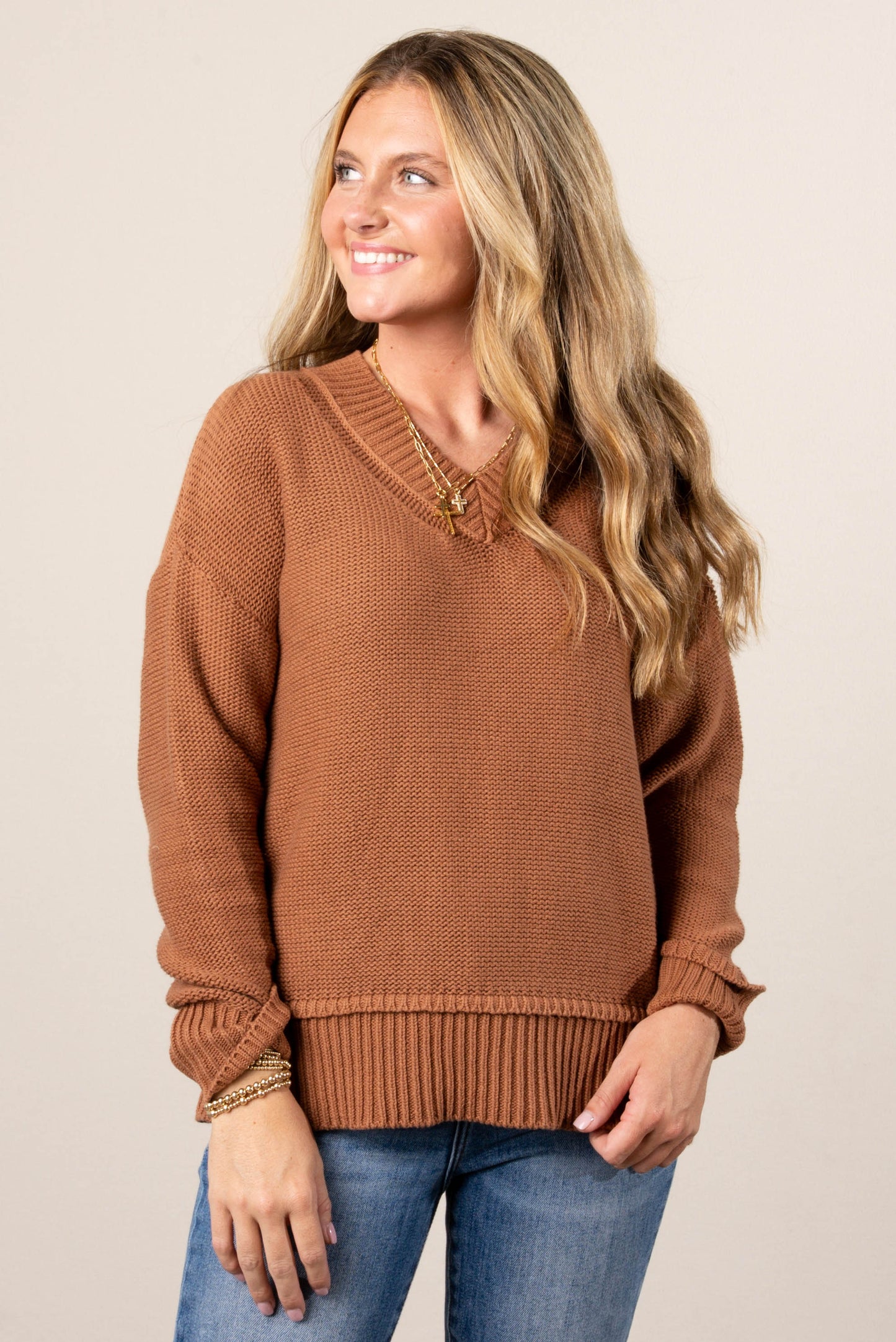 Maren Raised Seam Sweater