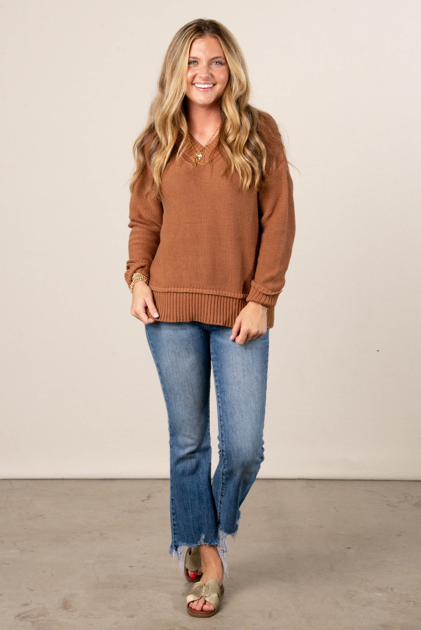 Maren Raised Seam Sweater