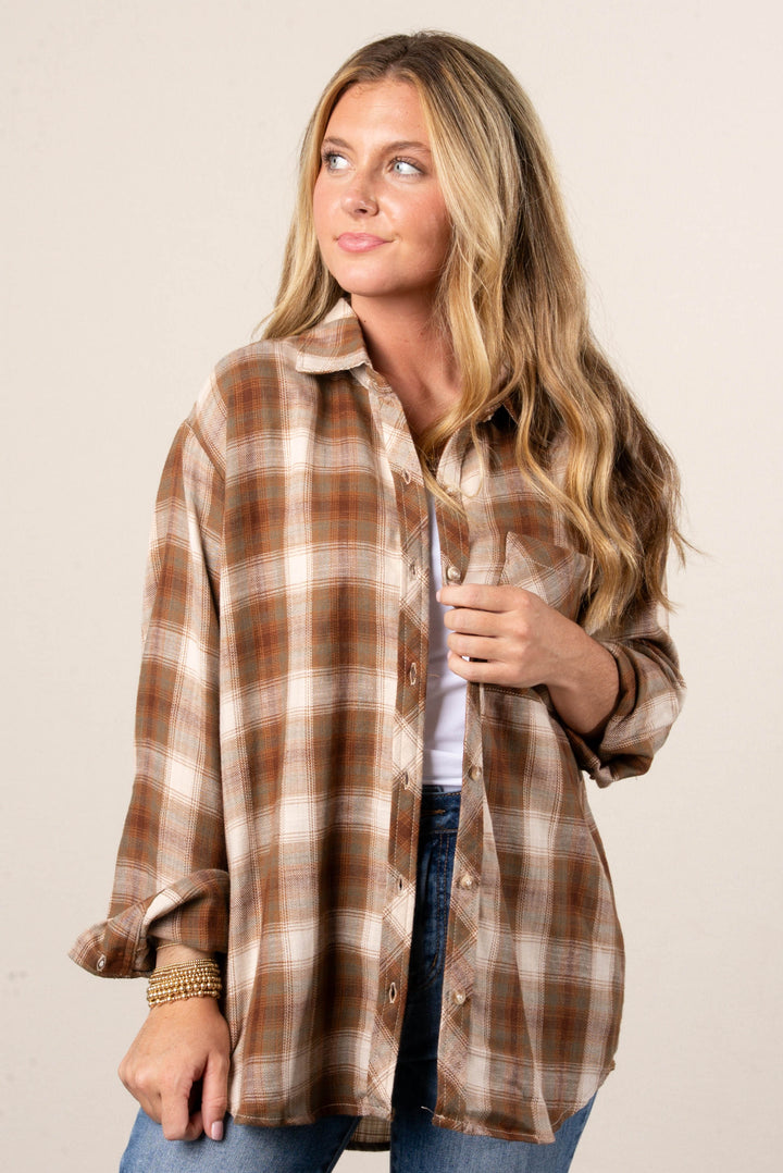 Thea Plaid Flannel Shirt