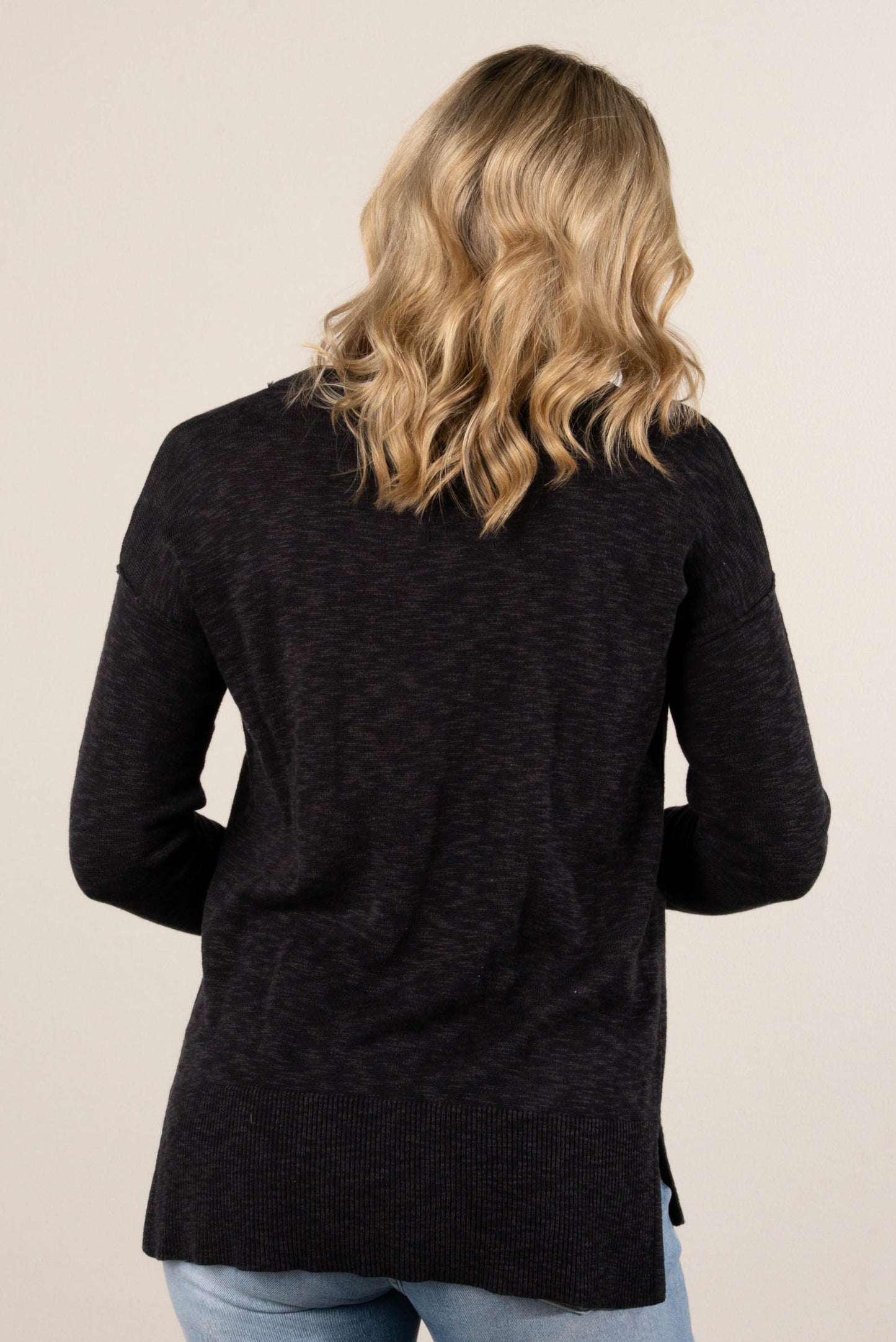Evelyn Slub Knit Pocket Sweater