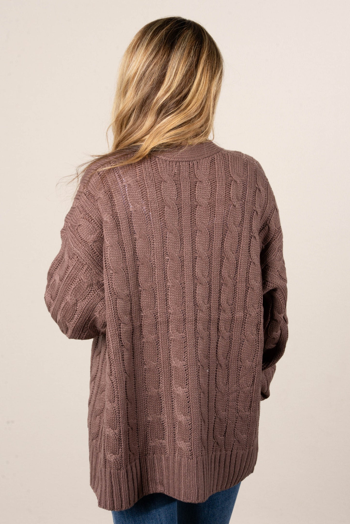 Layla Cable Knit Sweater Cardigan