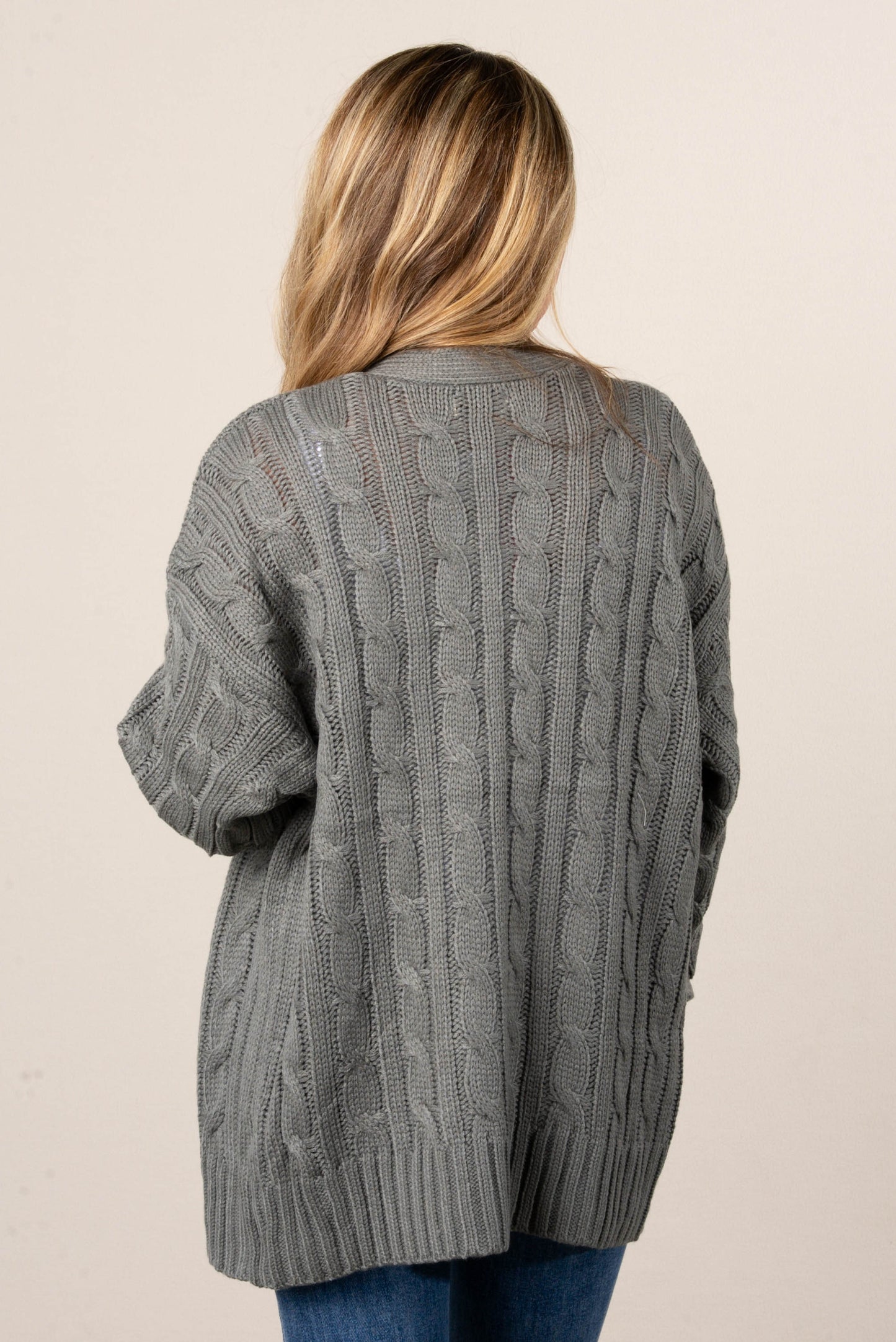 Layla Cable Knit Sweater Cardigan