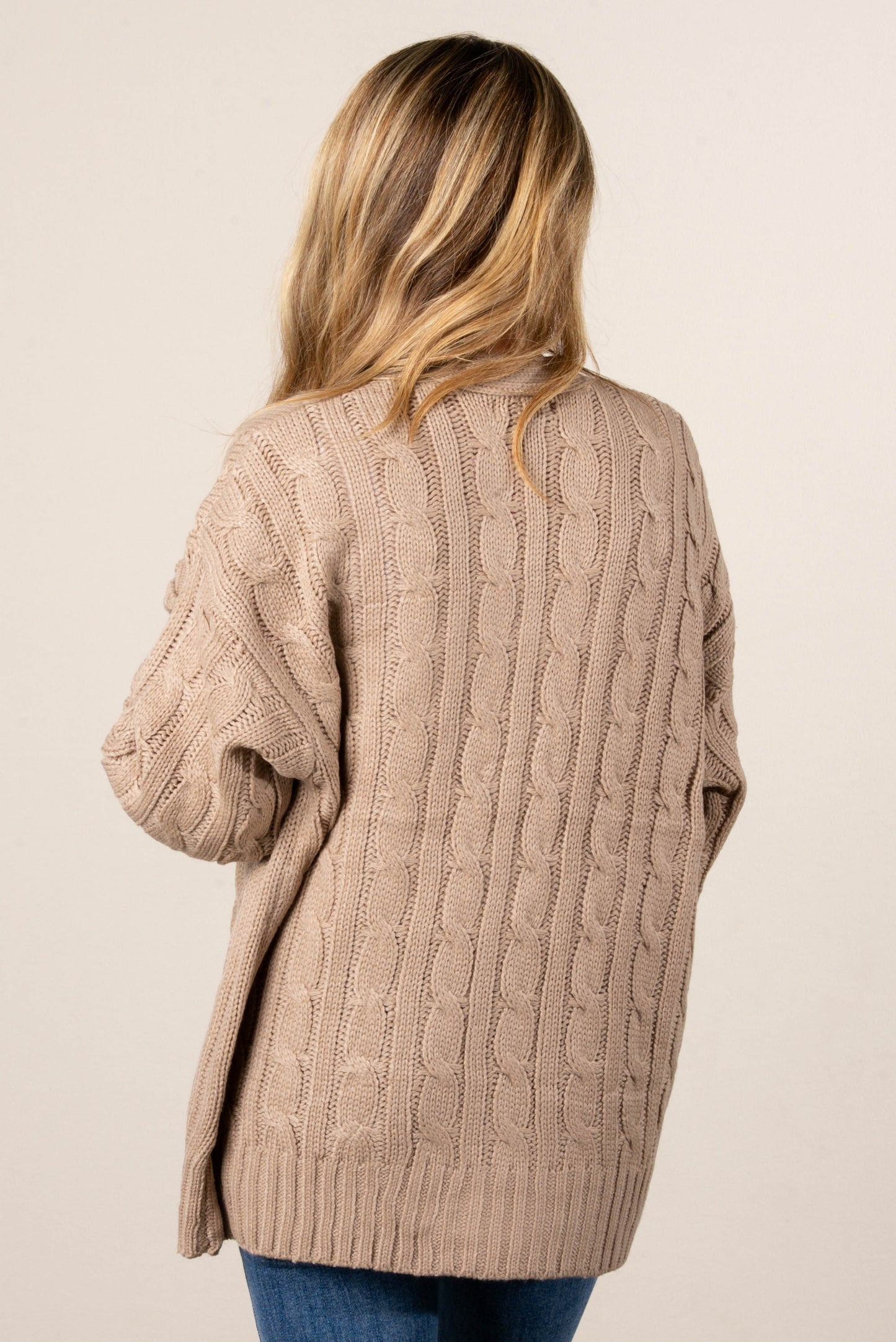 Layla Cable Knit Sweater Cardigan