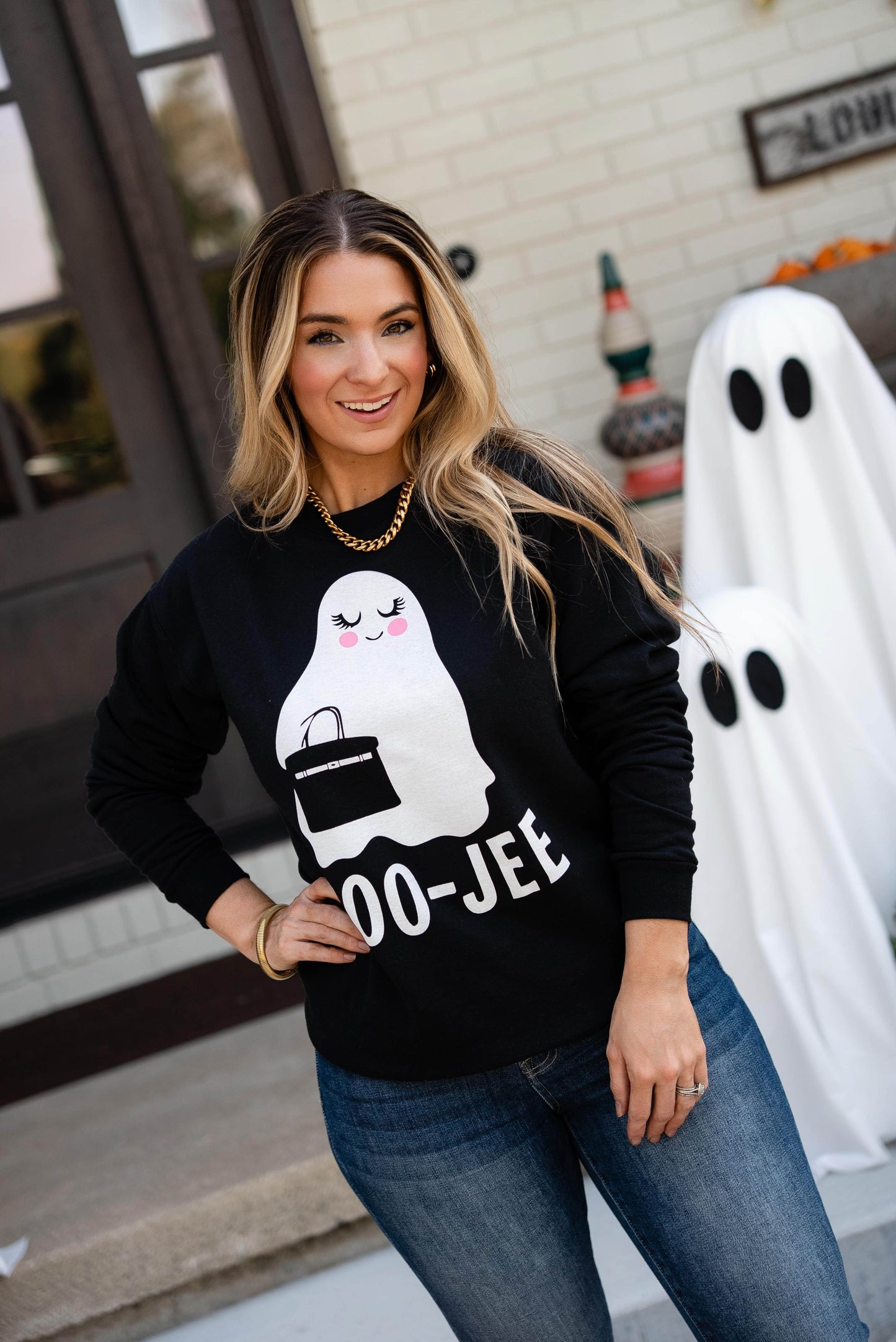 Boo-Jee Ghost Graphic Sweatshirt