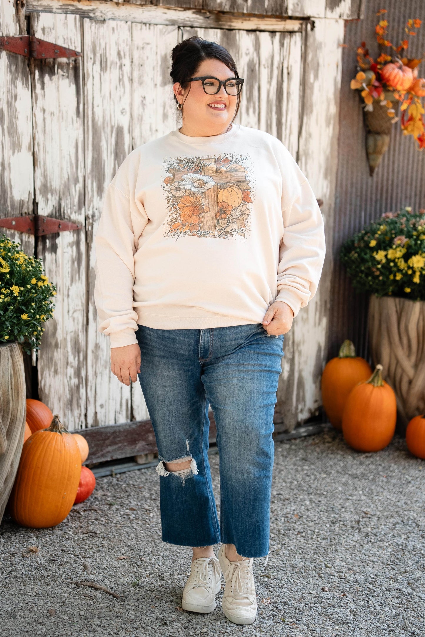 Fall For Jesus Graphic Sweatshirt