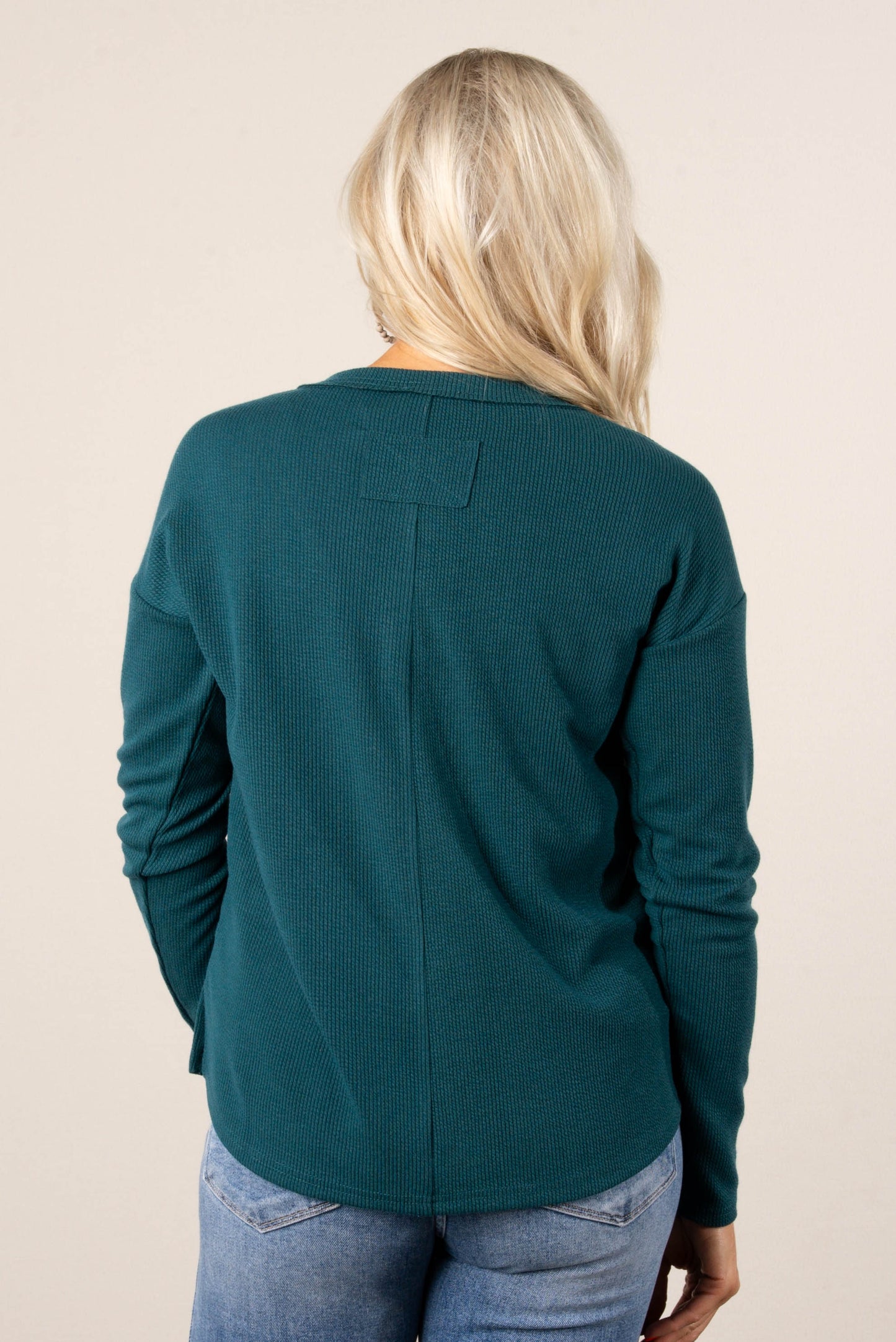 Cora Ribbed Henley Top