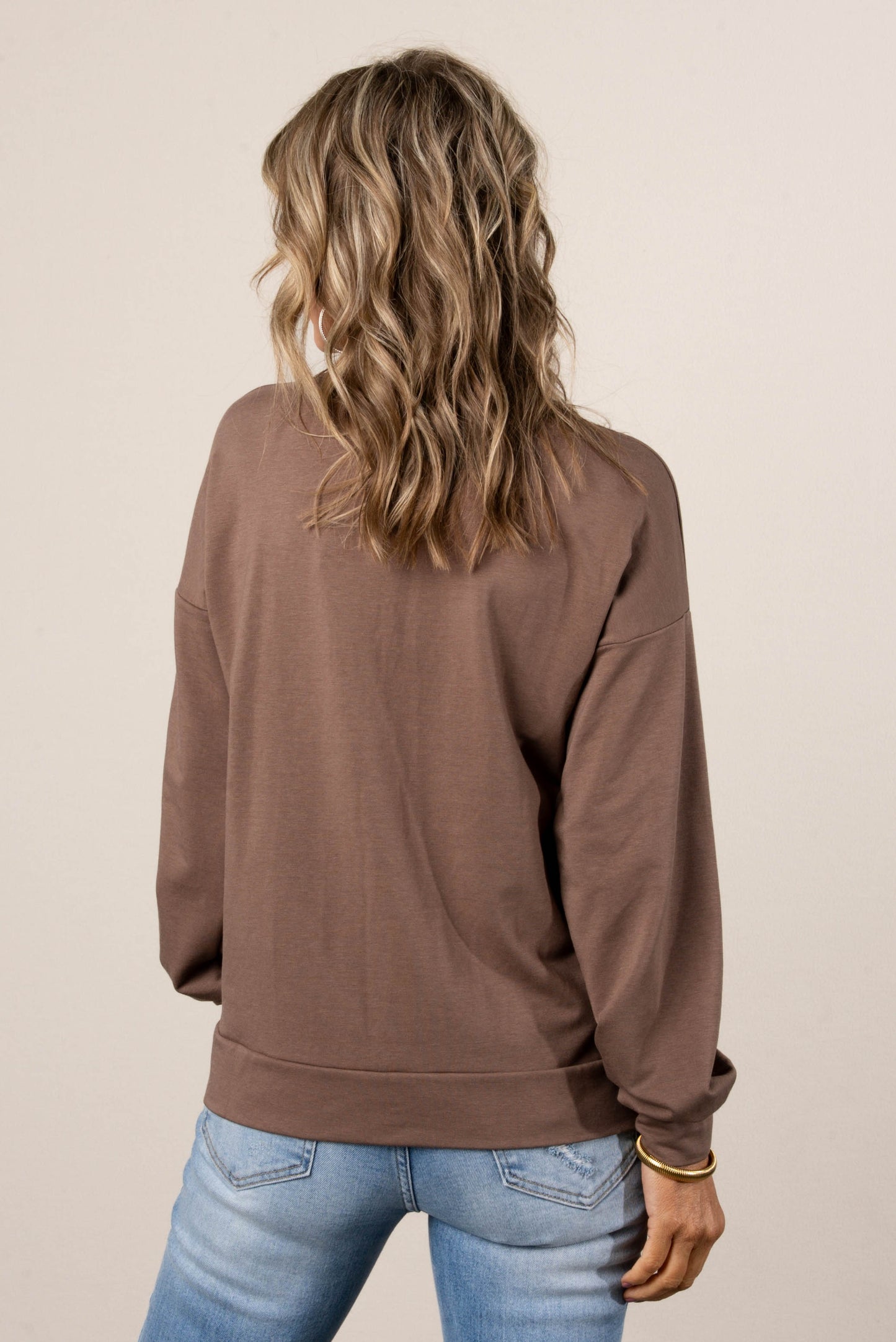 Remi French Terry Drop Shoulder Top