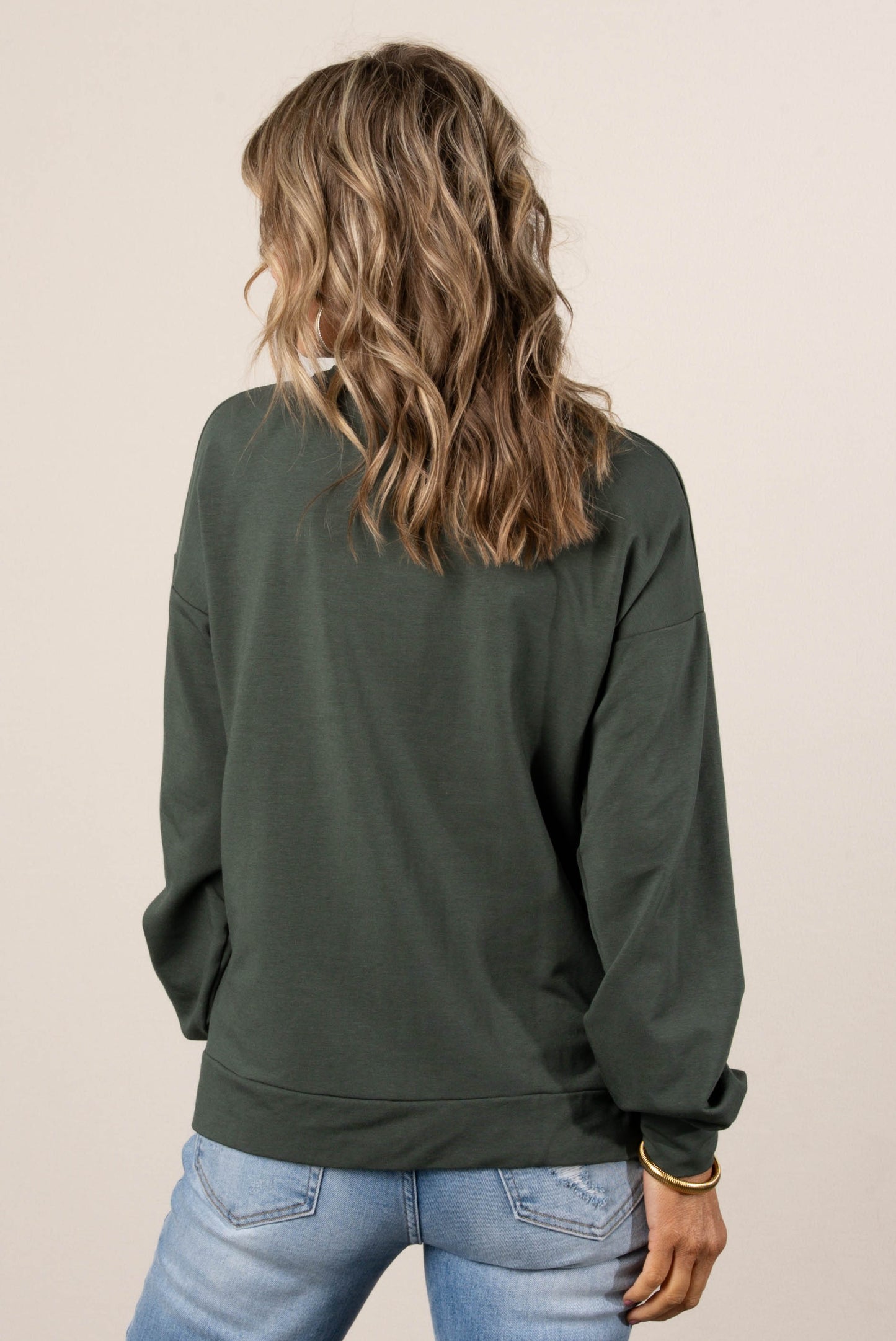 Remi French Terry Drop Shoulder Top