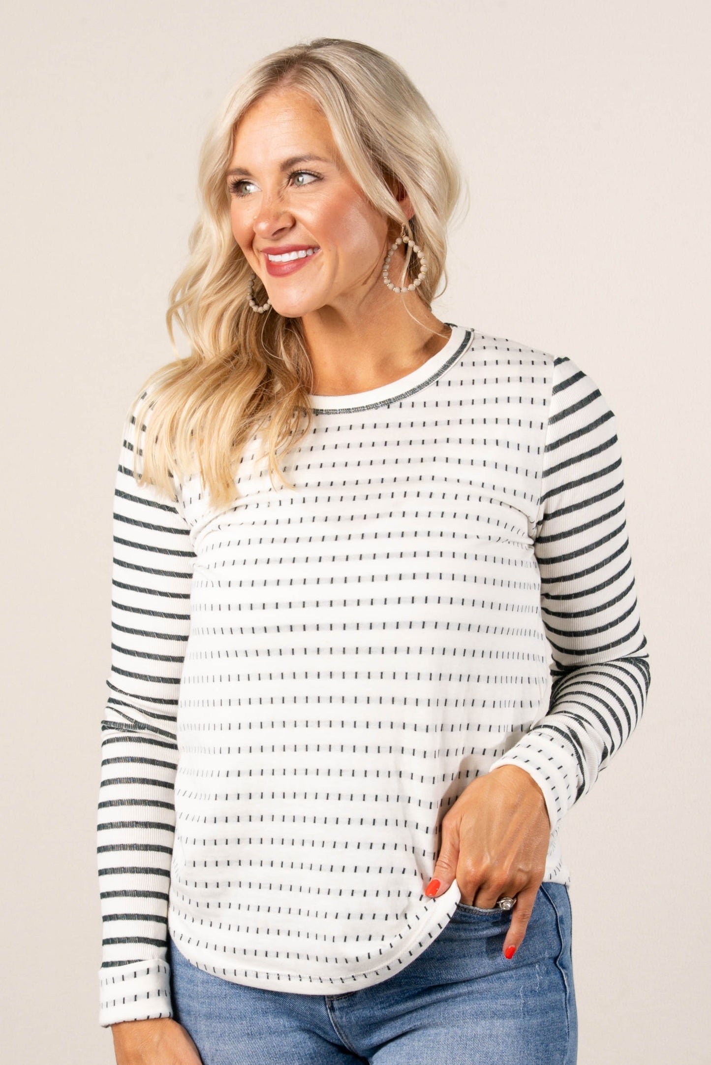 Emerson Dotted Stripe Top