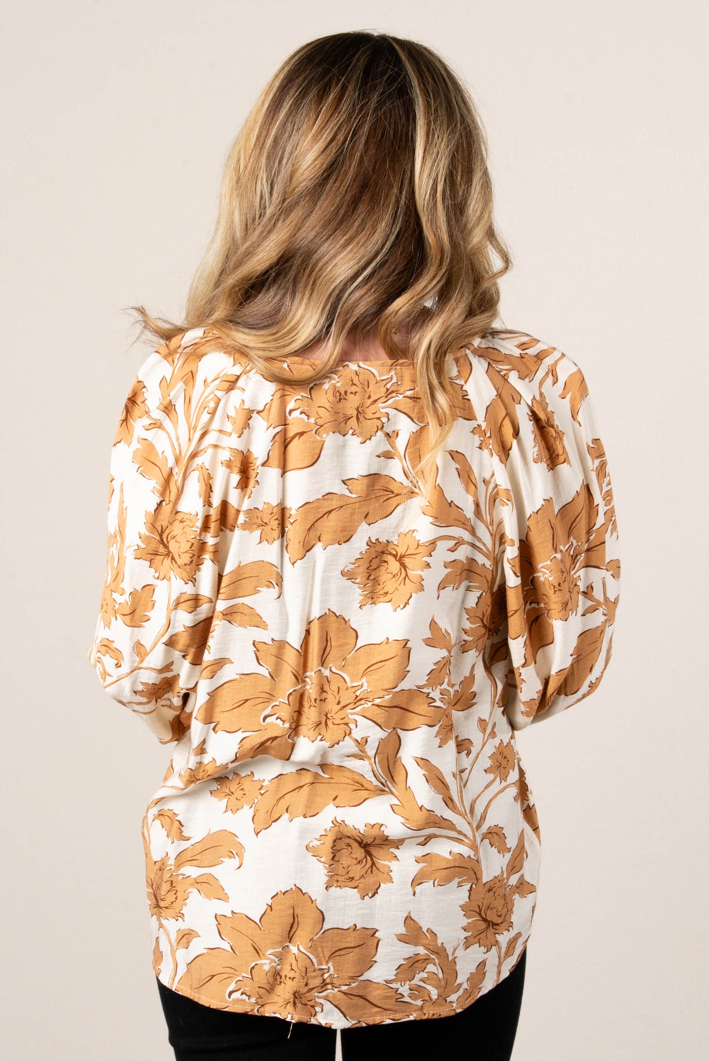 Katherine Floral Split Neck Blouse