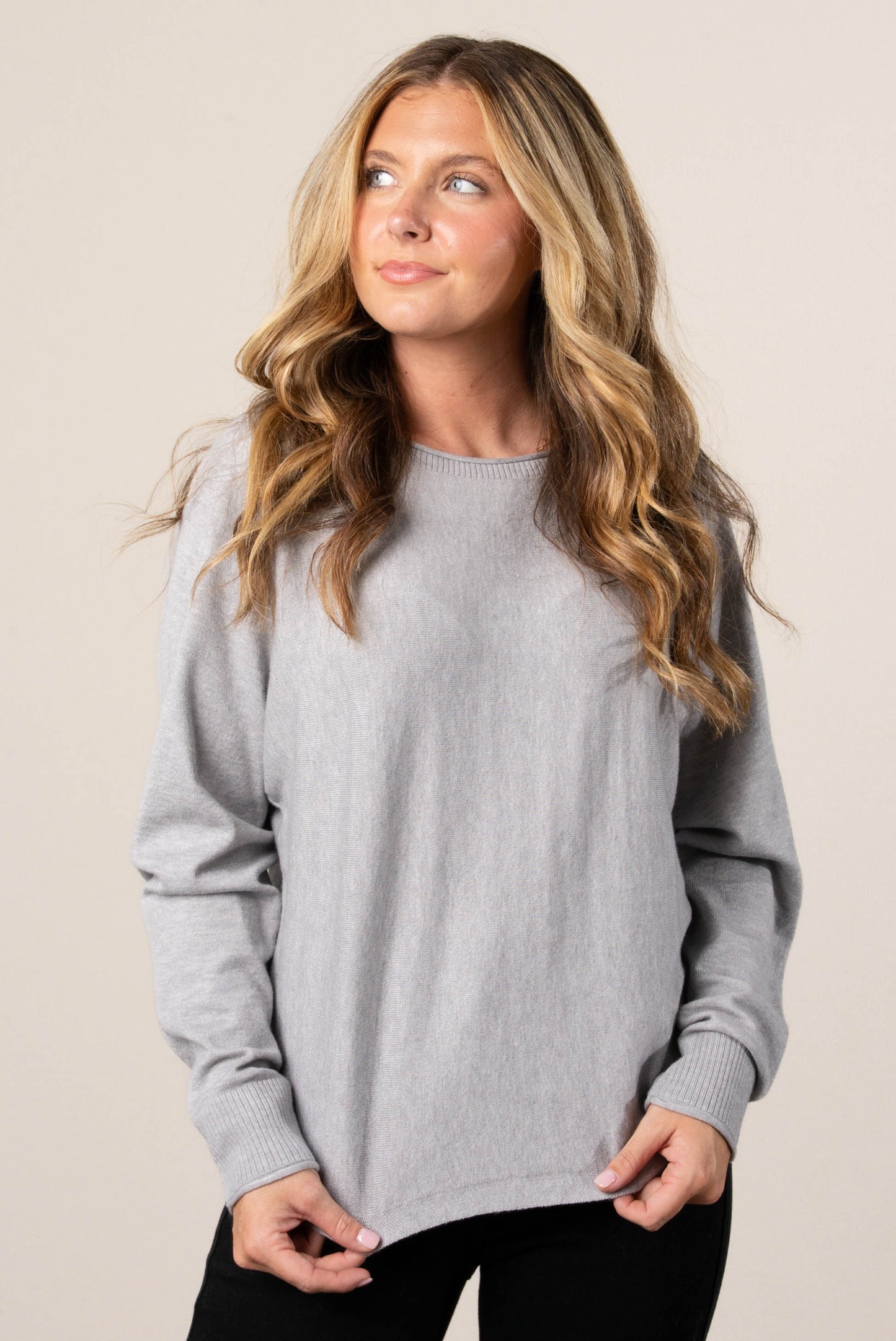 Callie Rolled Neck Dolman Sweater
