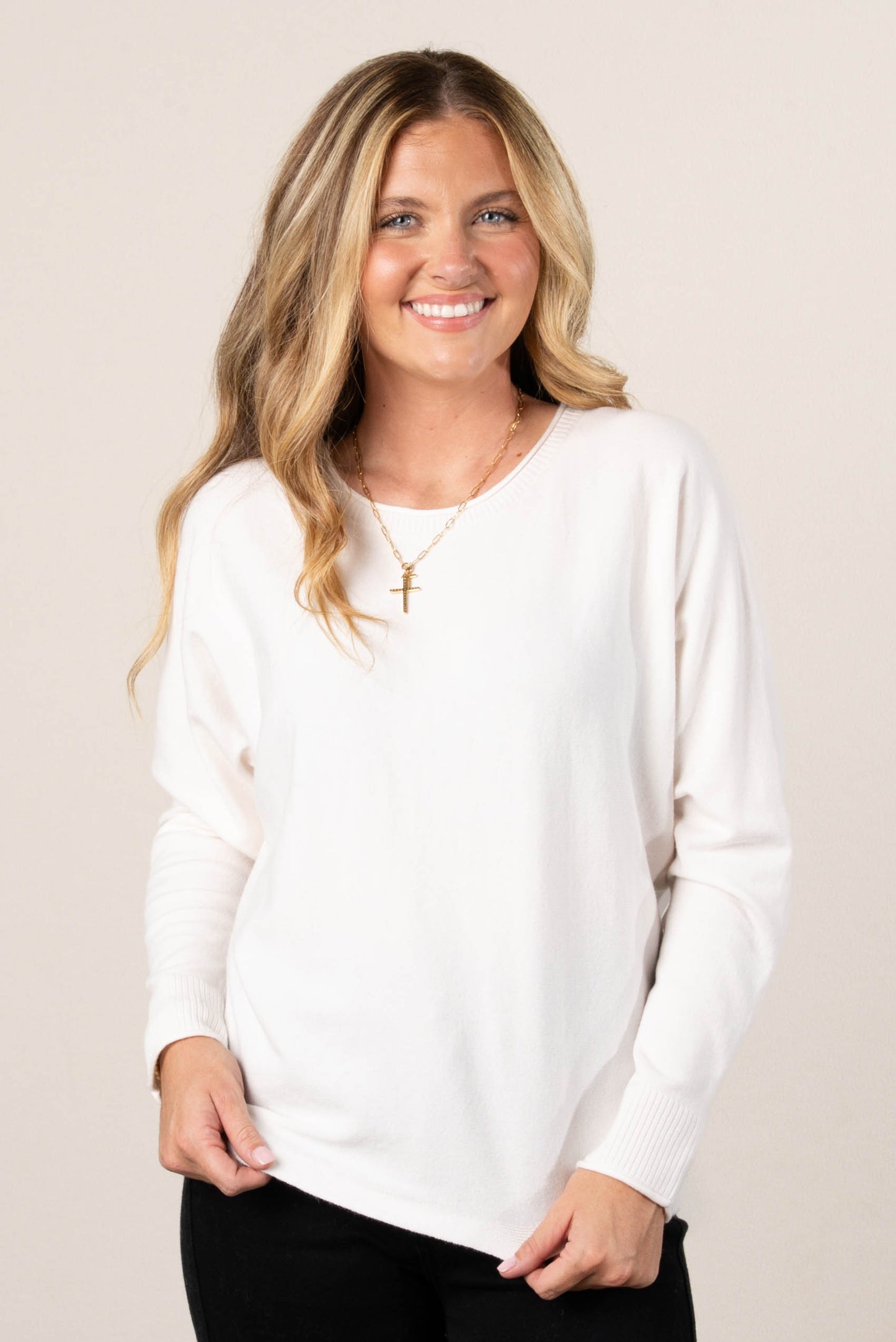 Callie Rolled Neck Dolman Sweater