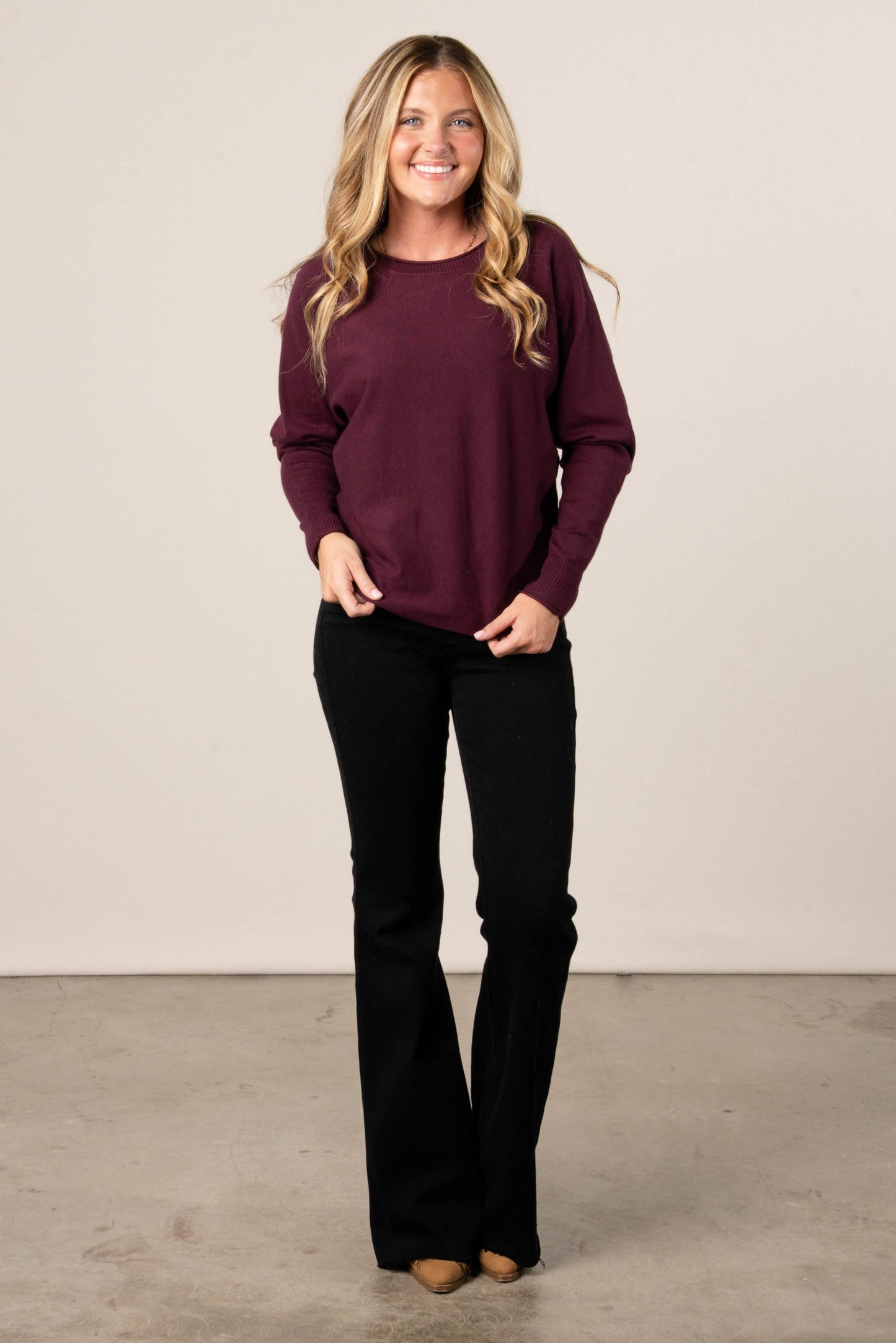 Callie Rolled Neck Dolman Sweater