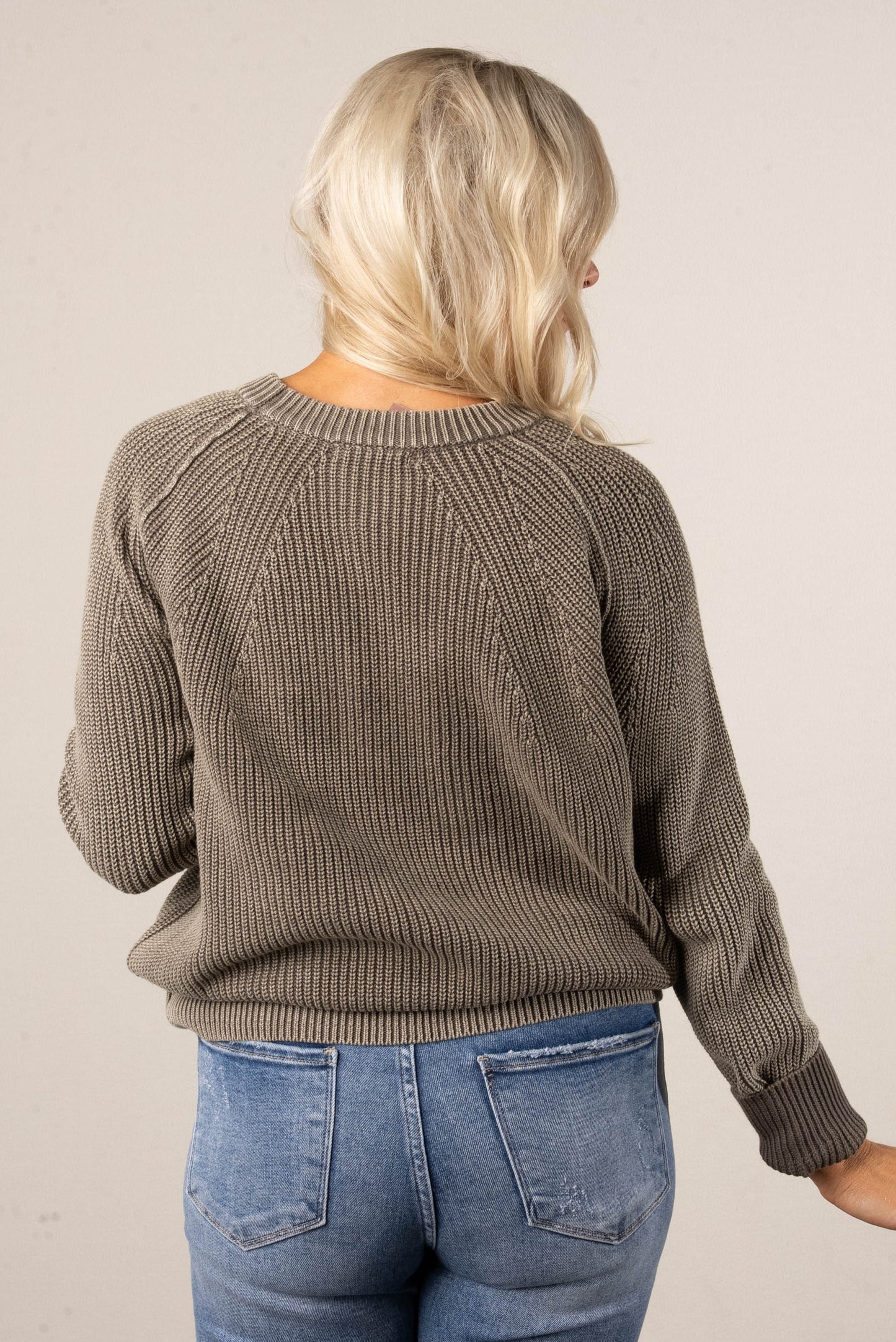 Jasmine Wash Dyed Raglan Sweater