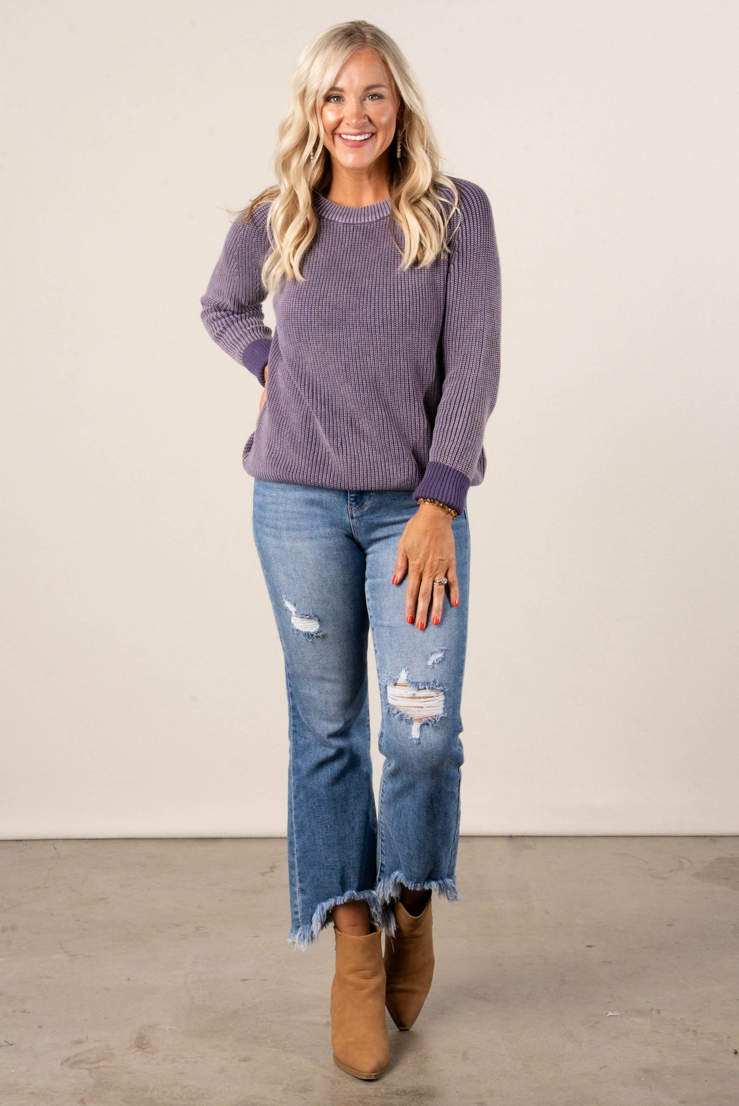 Jasmine Wash Dyed Raglan Sweater