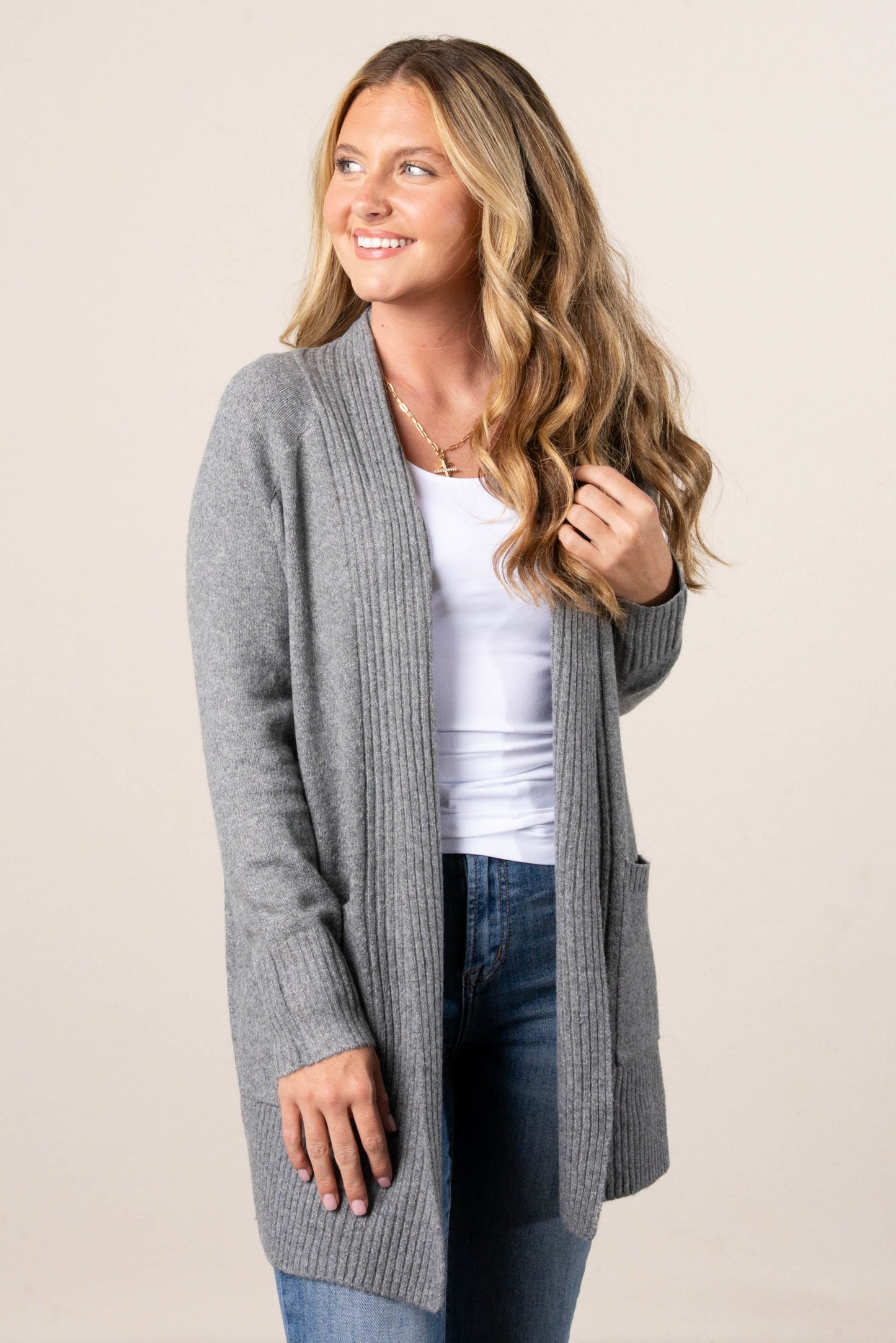 Lennon Mixed Knit Sweater Cardigan