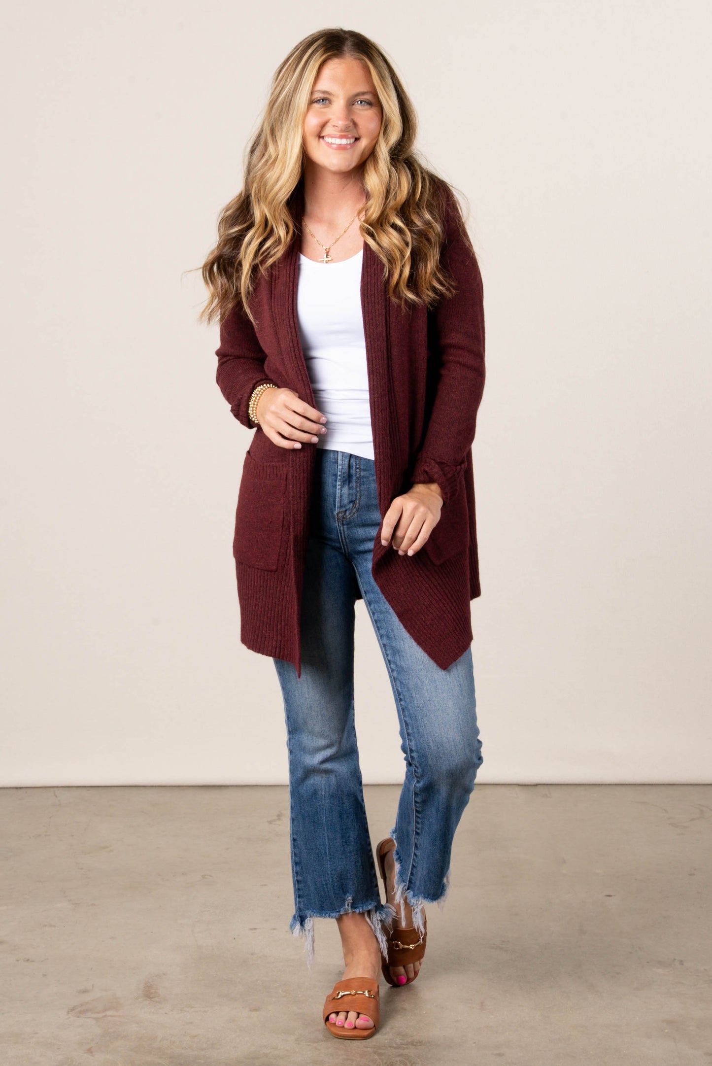 Lennon Mixed Knit Sweater Cardigan