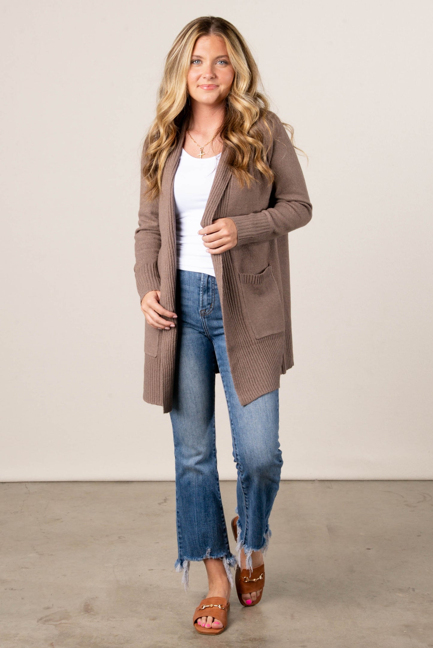 Lennon Mixed Knit Sweater Cardigan