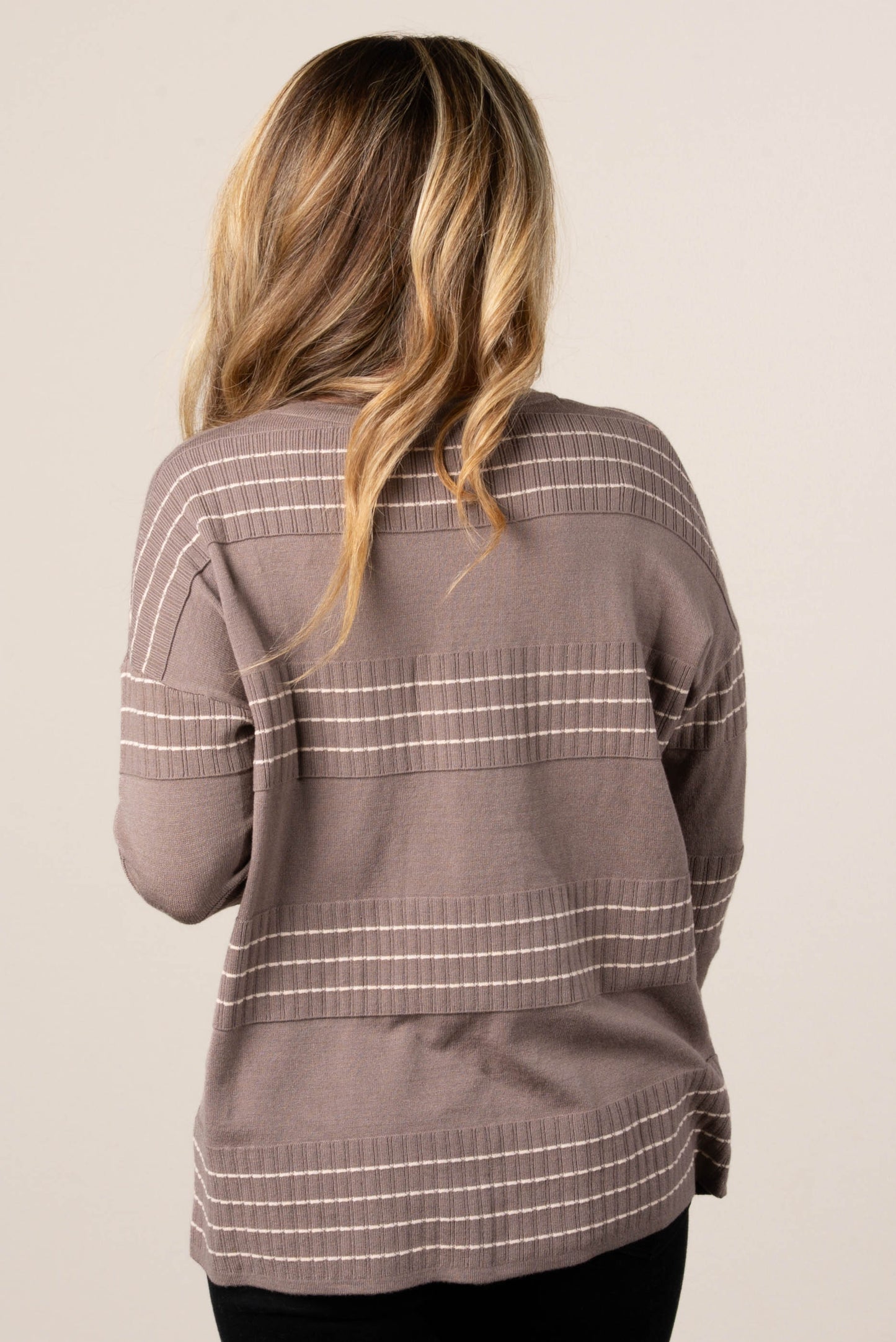 Palmer Stitch Striped Sweater