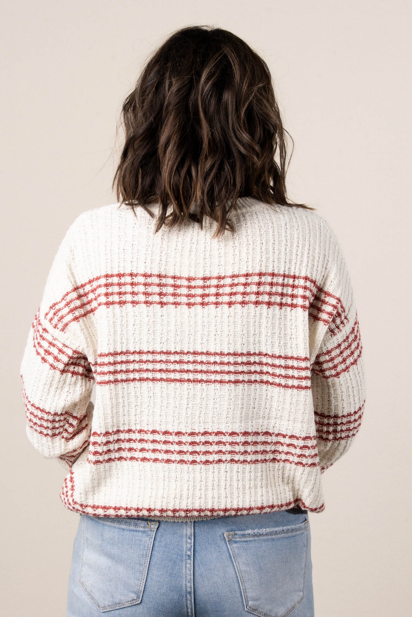 Maggie Textured Stripe Sweater