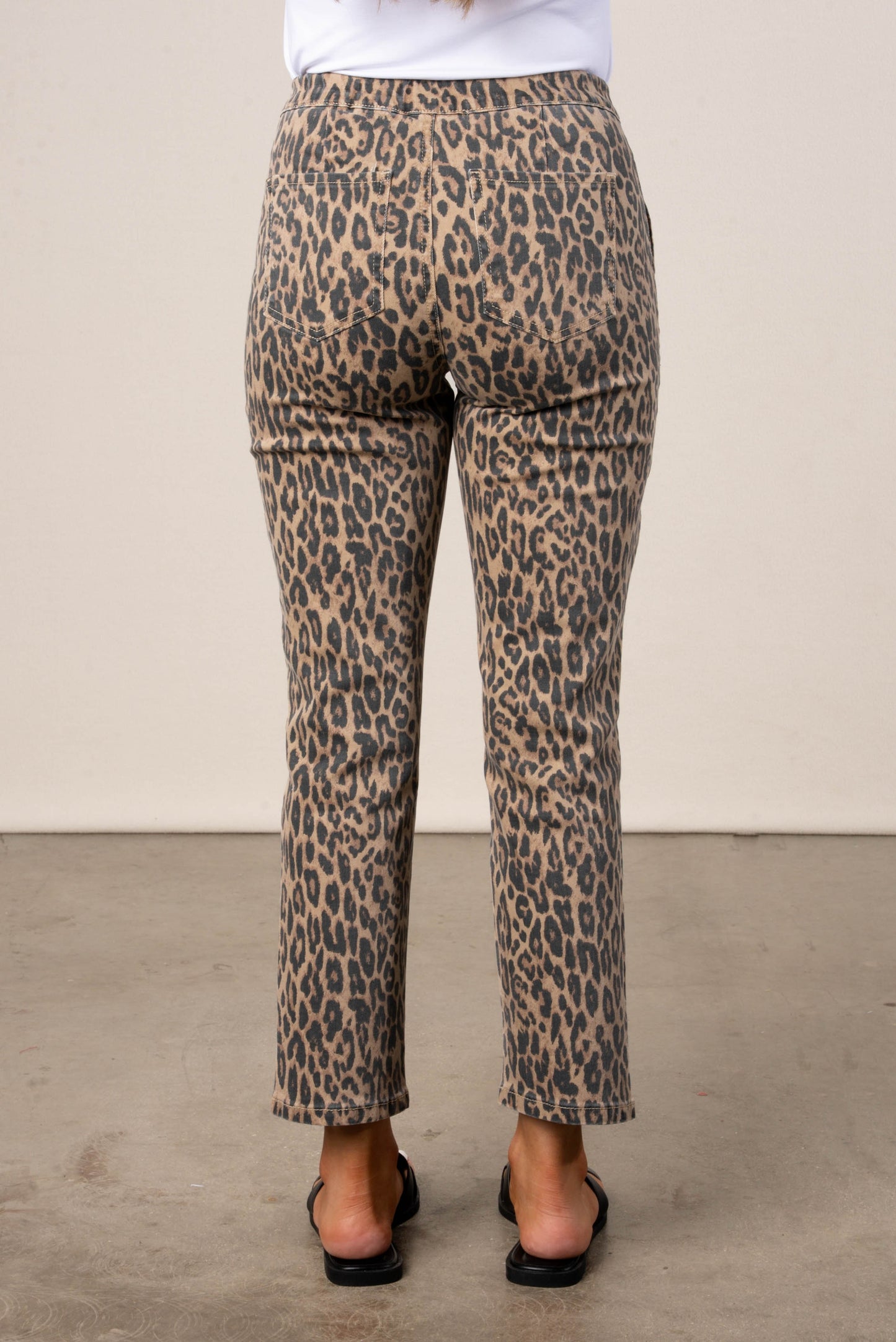 Leopard Denim Pants