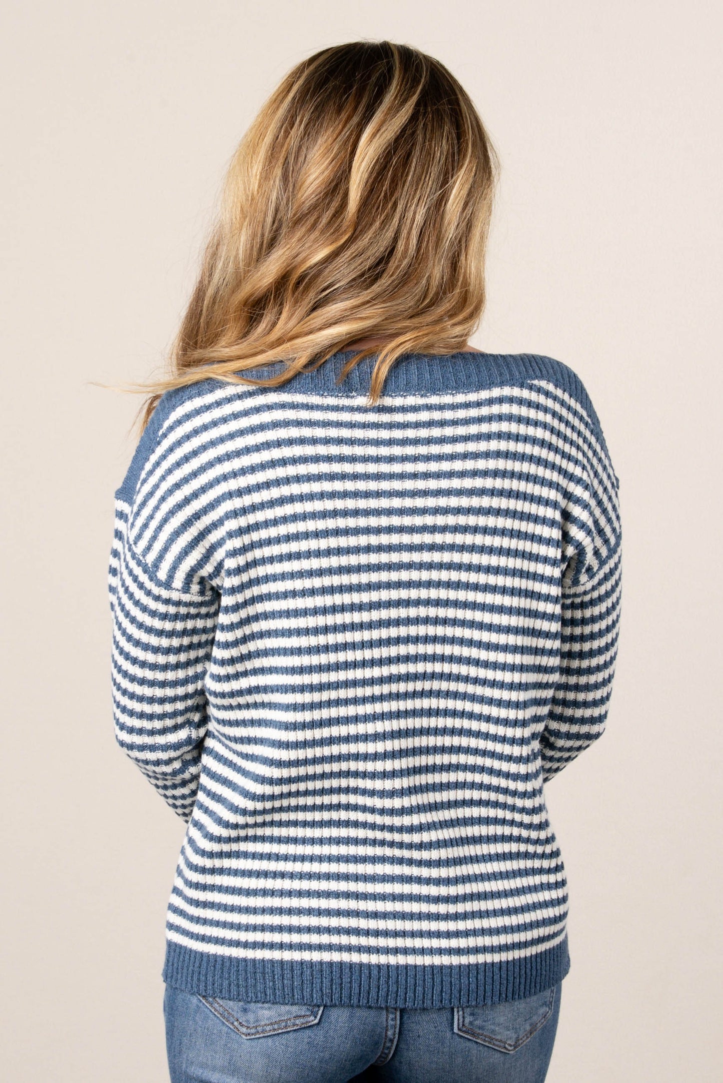 Ellie Striped Boat Neck Sweater