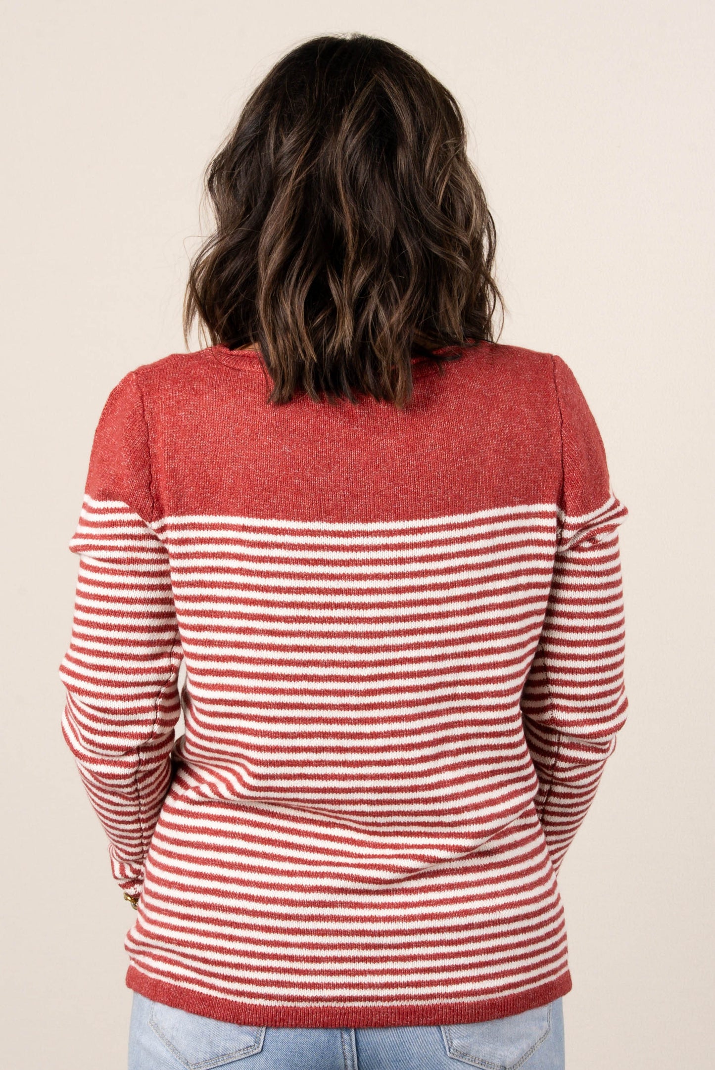 Samantha Striped Boat Neck Sweater