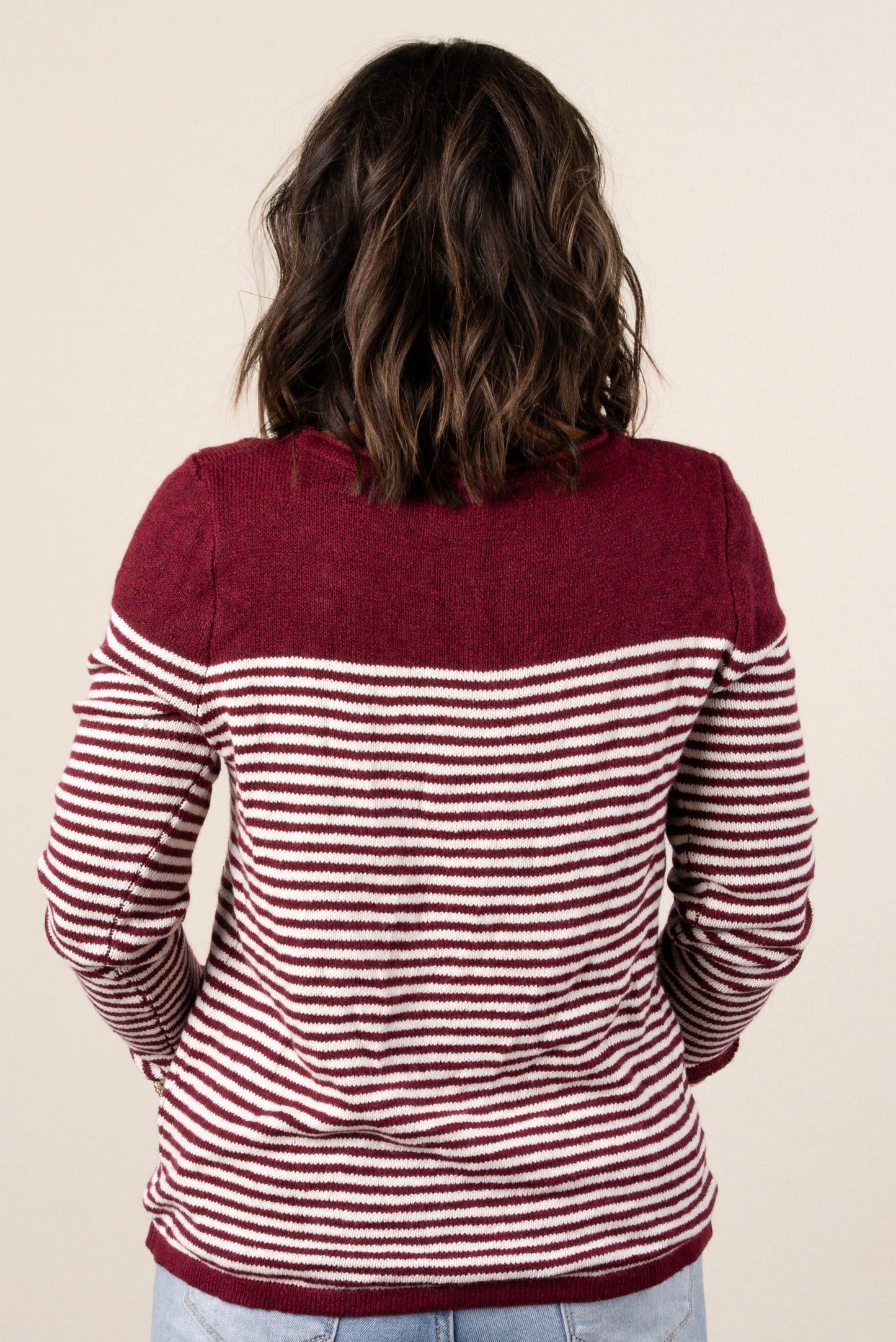 Samantha Striped Boat Neck Sweater