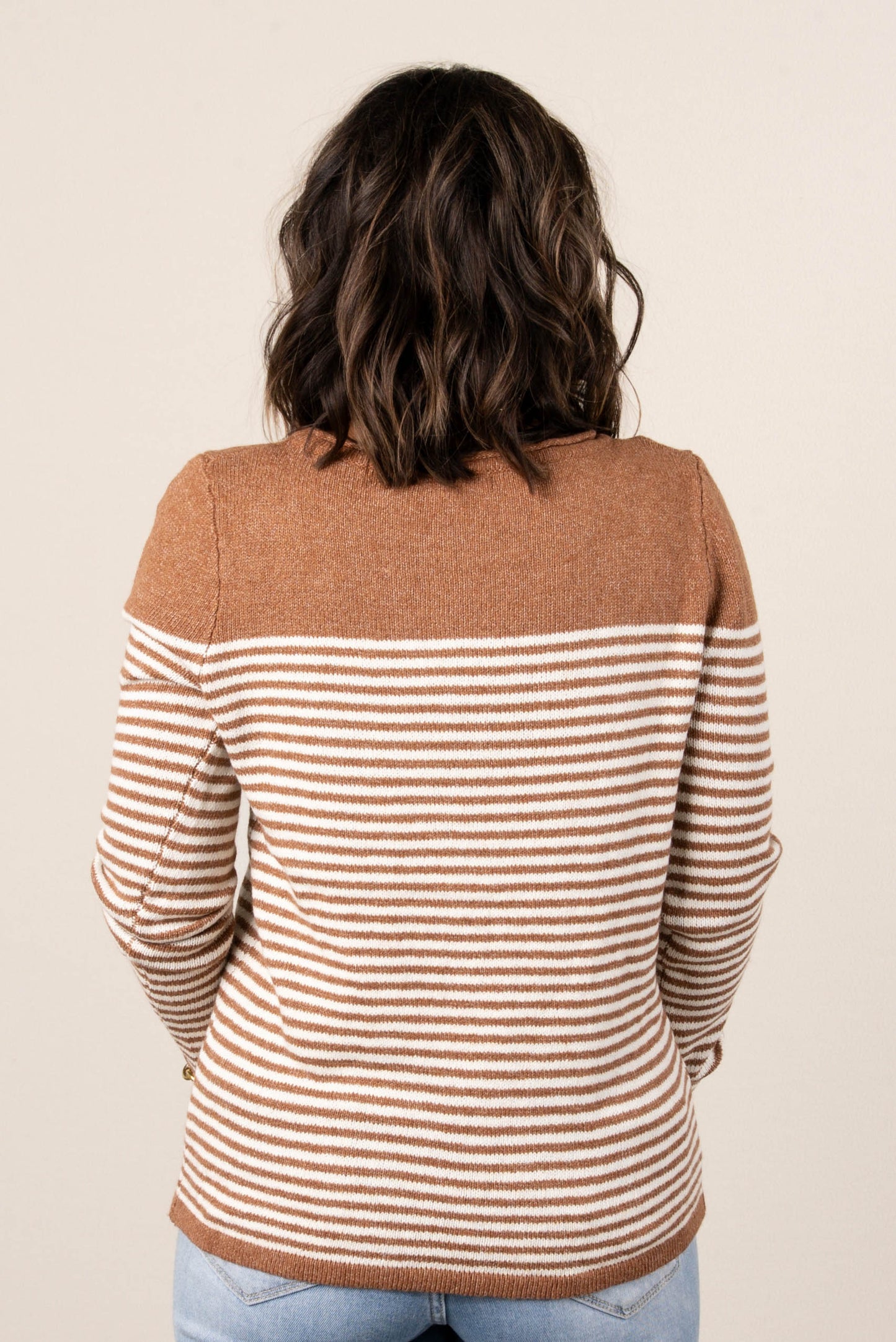 Samantha Striped Boat Neck Sweater