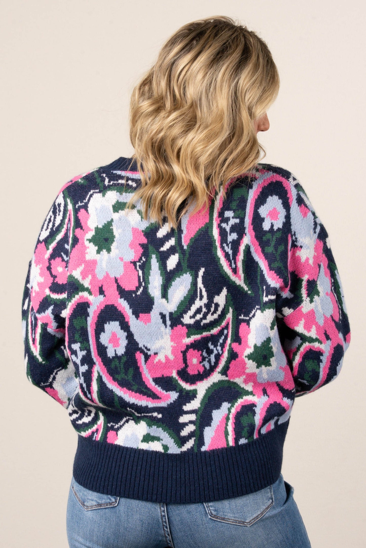 Hazel Paisley Knit Sweater