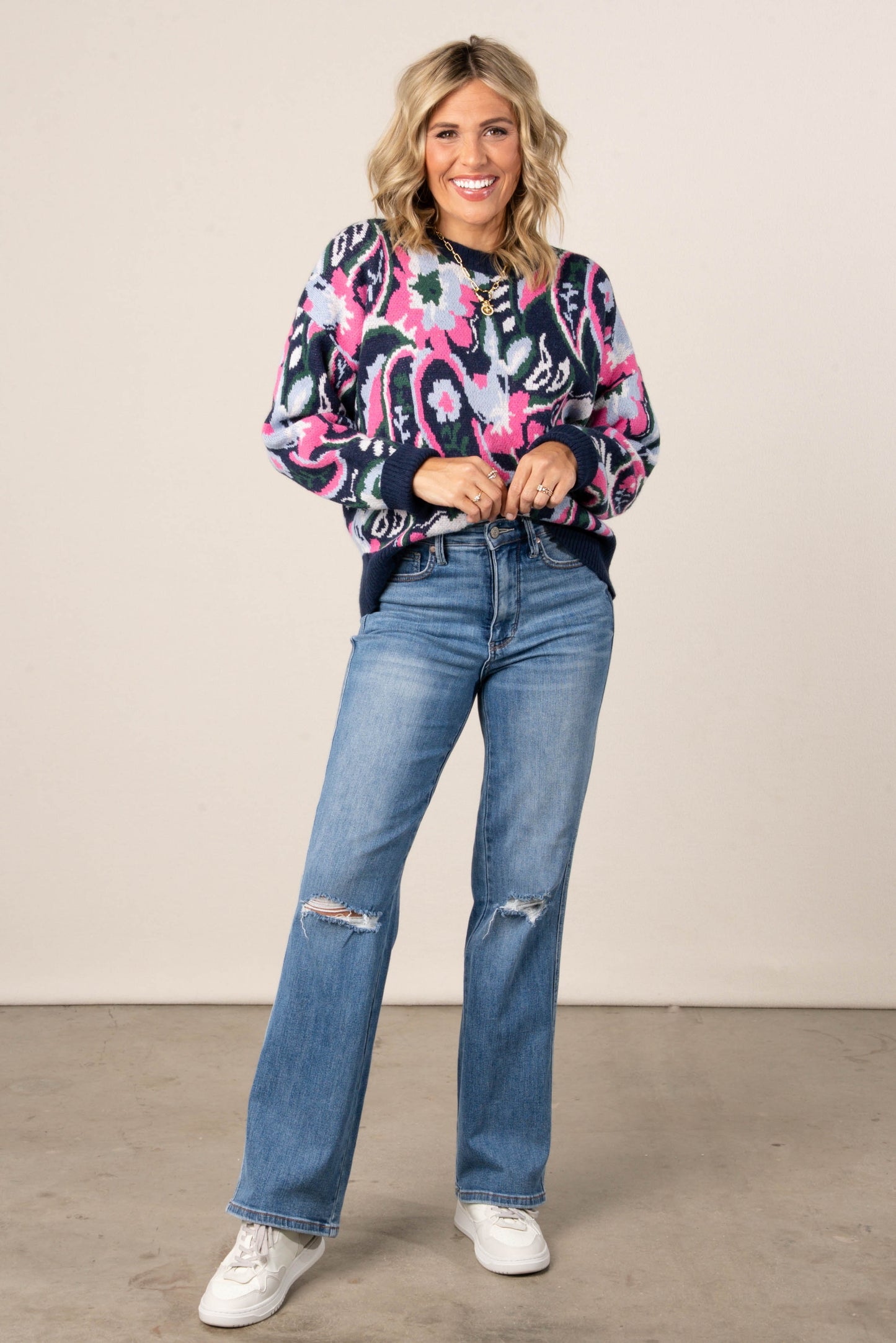 Hazel Paisley Knit Sweater