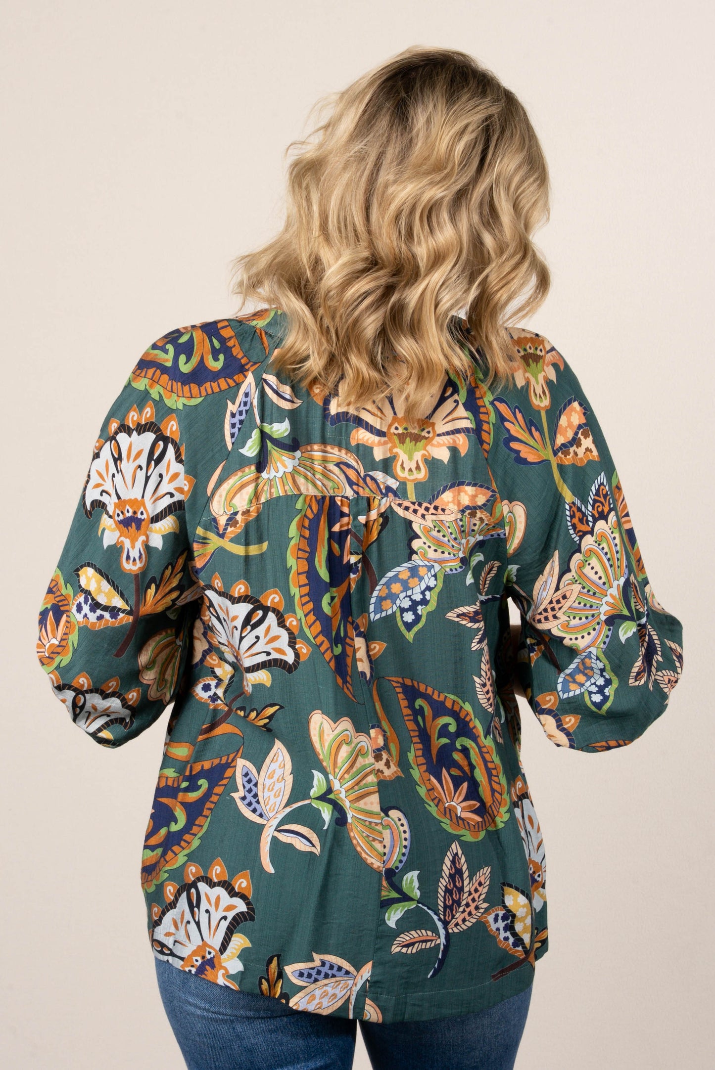 Harmony Floral Mid Button Blouse