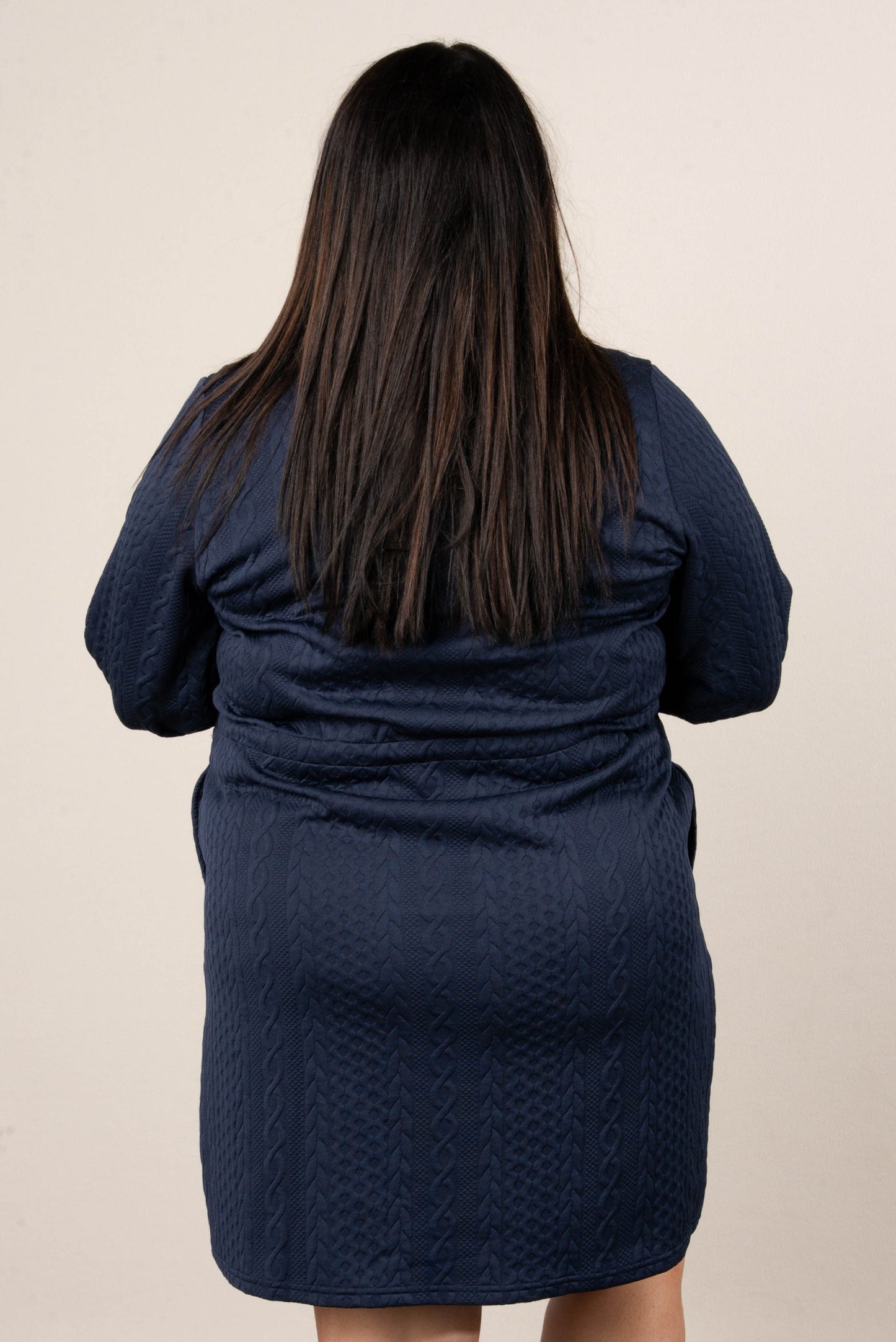 Nova Quarter Zip Drawstring Waist Dress