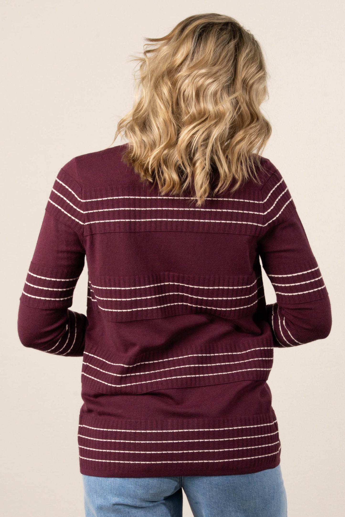 Lilly Stitch Striped Sweater Cardigan