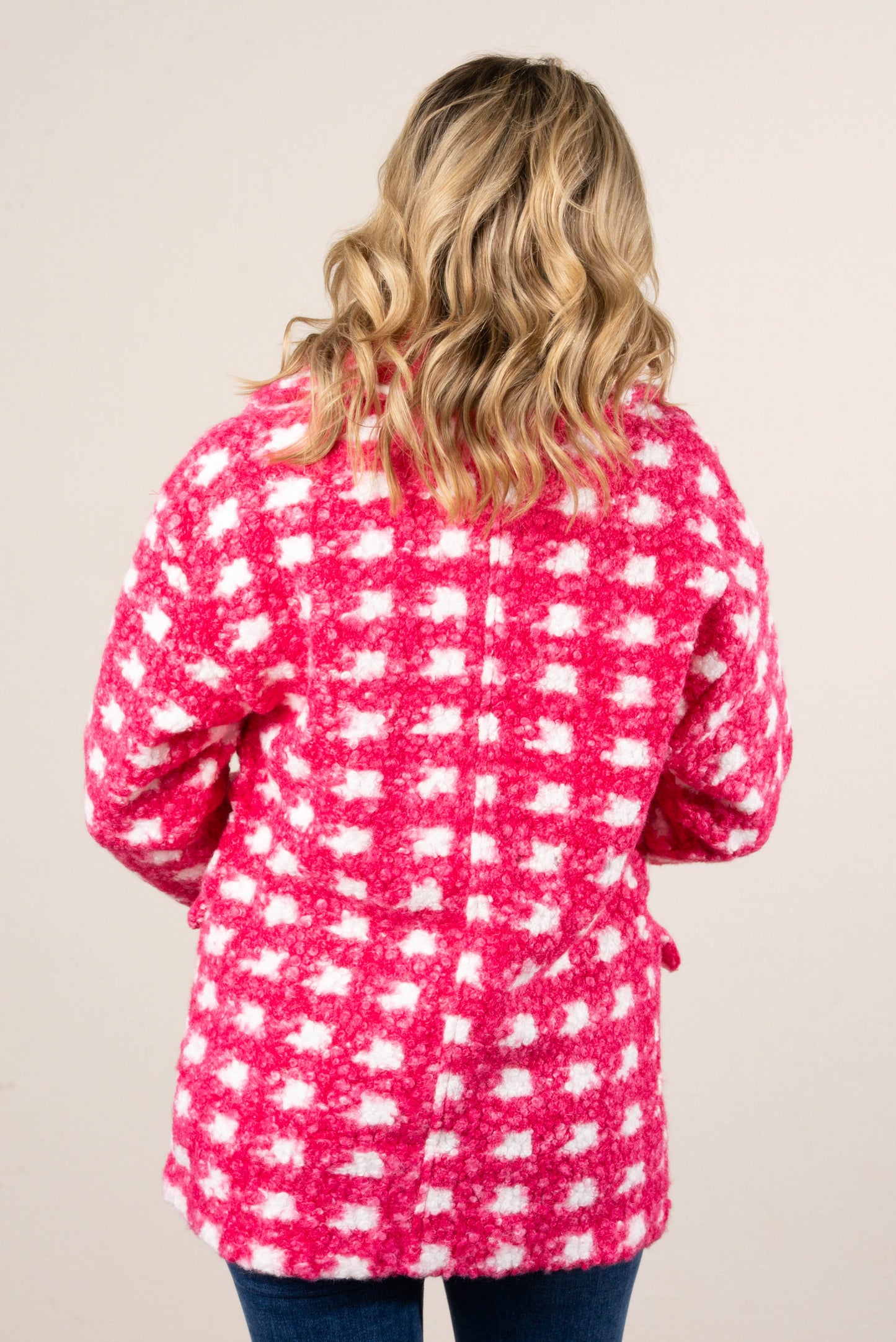 Saylor Houndstooth Boucle Coat