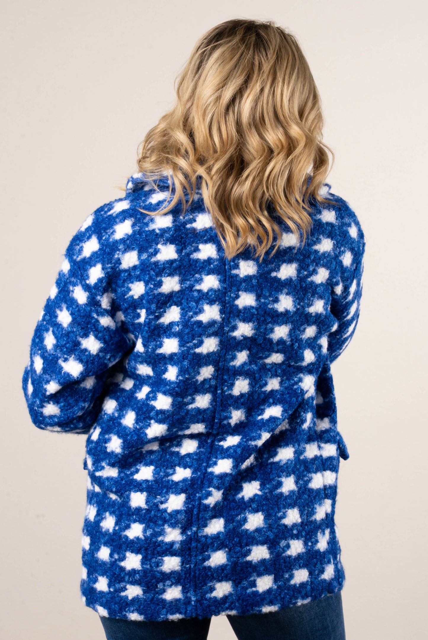 Saylor Houndstooth Boucle Coat