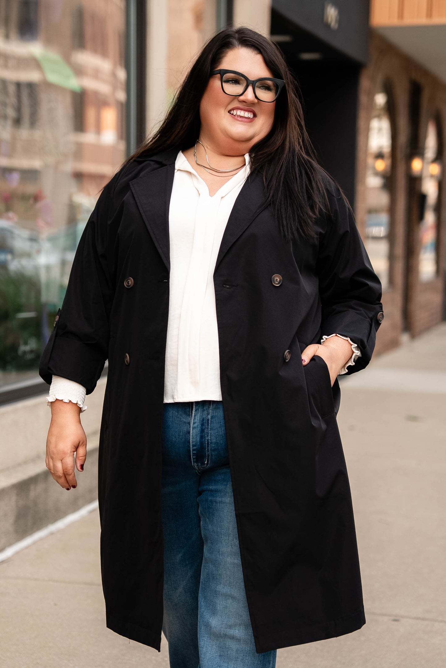 Gracie Double Breasted Belted Trench Coat